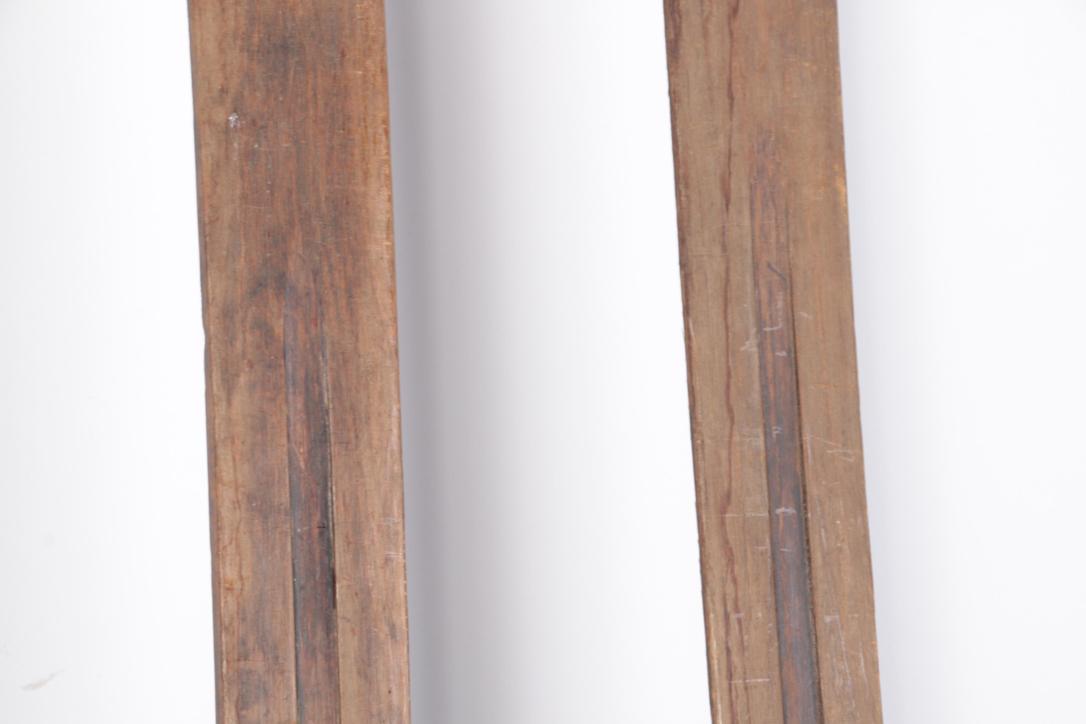 Pair of Vintage Wooden Skis