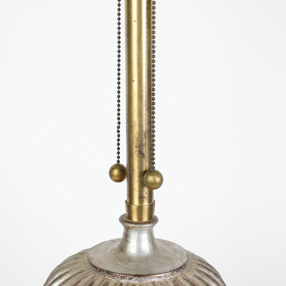 Vintage Mid-Century Marbro Lamp Company Silver Gilt Urn Lamp with Swag Detail