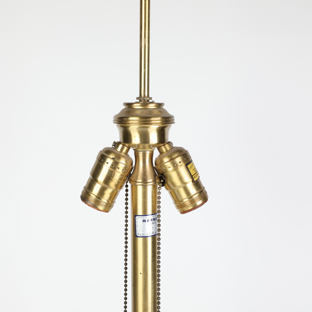 Vintage Mid-Century Marbro Lamp Company Silver Gilt Urn Lamp with Swag Detail