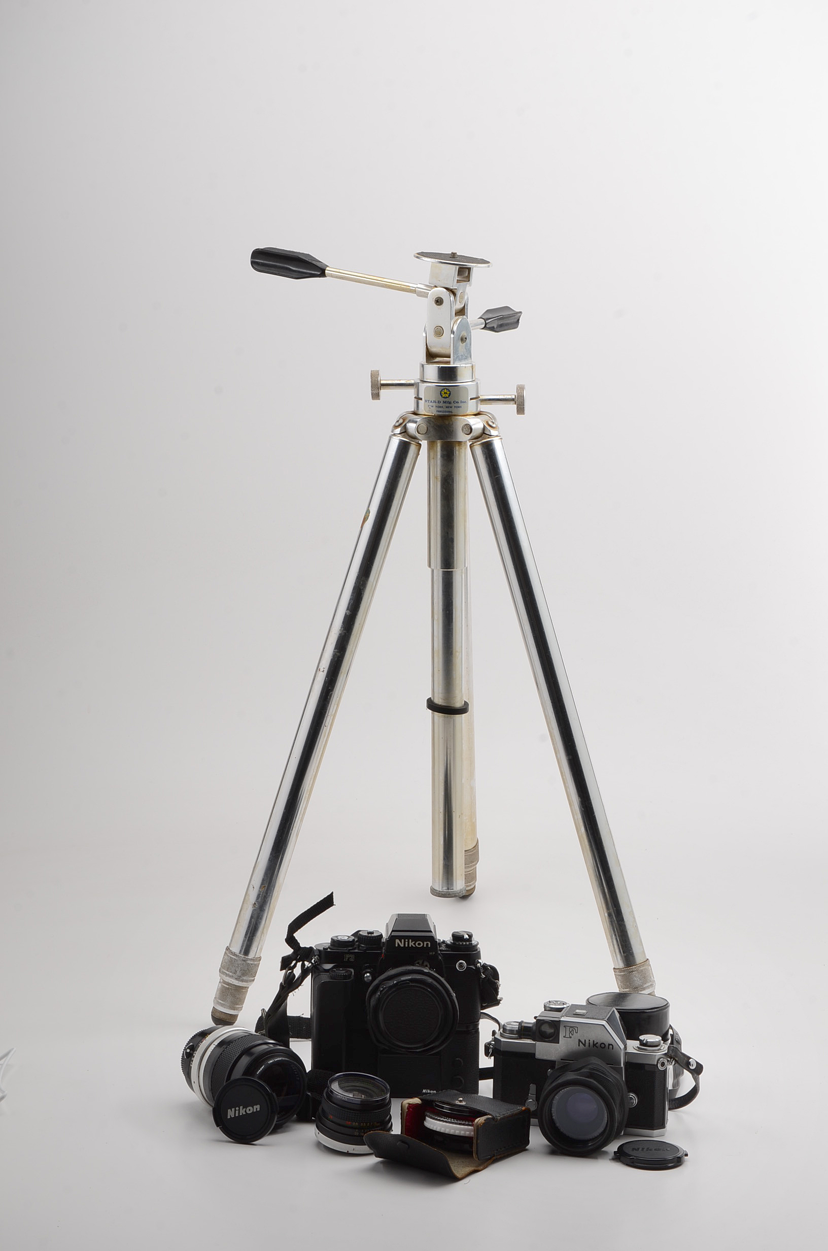 Two Vintage Nikon 35MM Film Cameras And Accessories