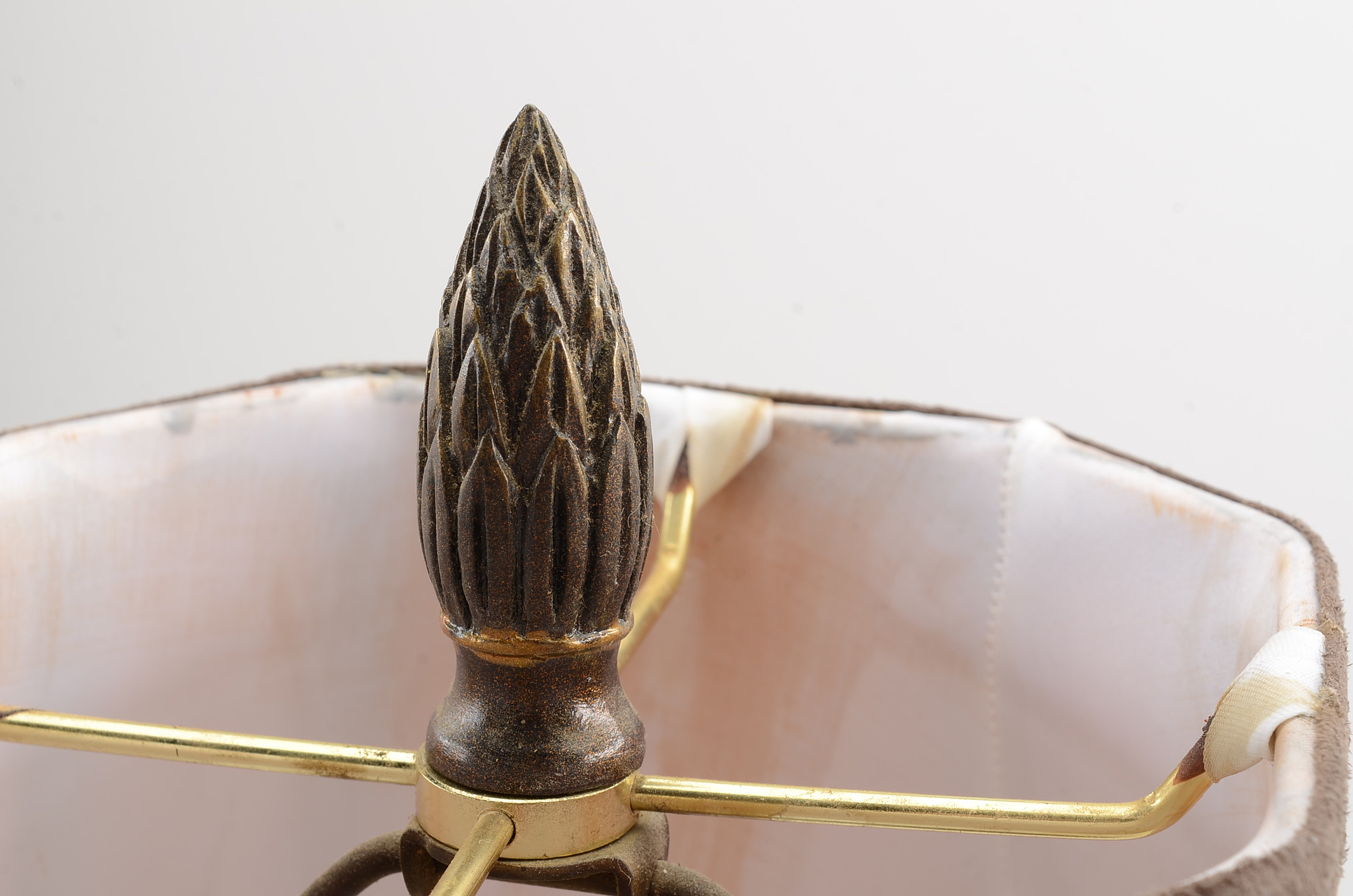 Vintage Ruby Cut to Clear Glass Table Lamps