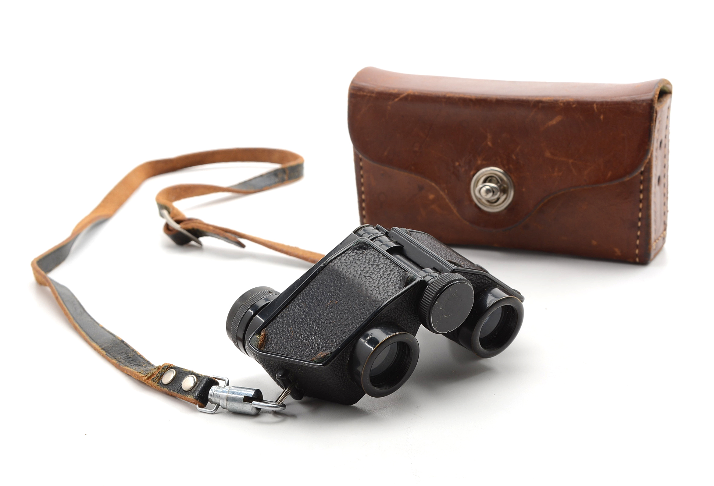 Carl Zeiss Circa 1920's Telita 6 x 18 Field Glasses in Original Leather Case