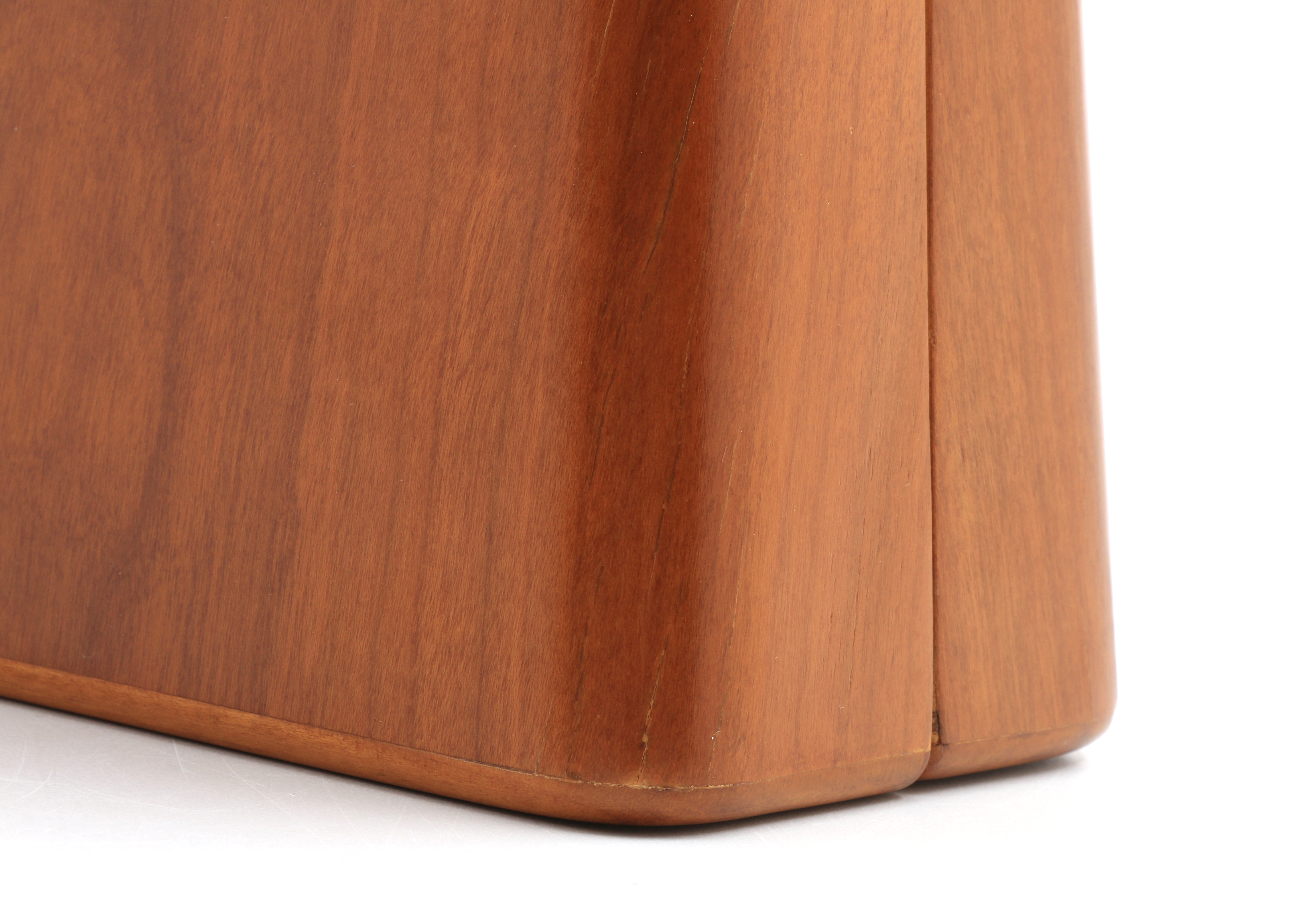 Vintage Salvatore Ferragamo Marrone "In The Wood"  Cherry Wood Handbag