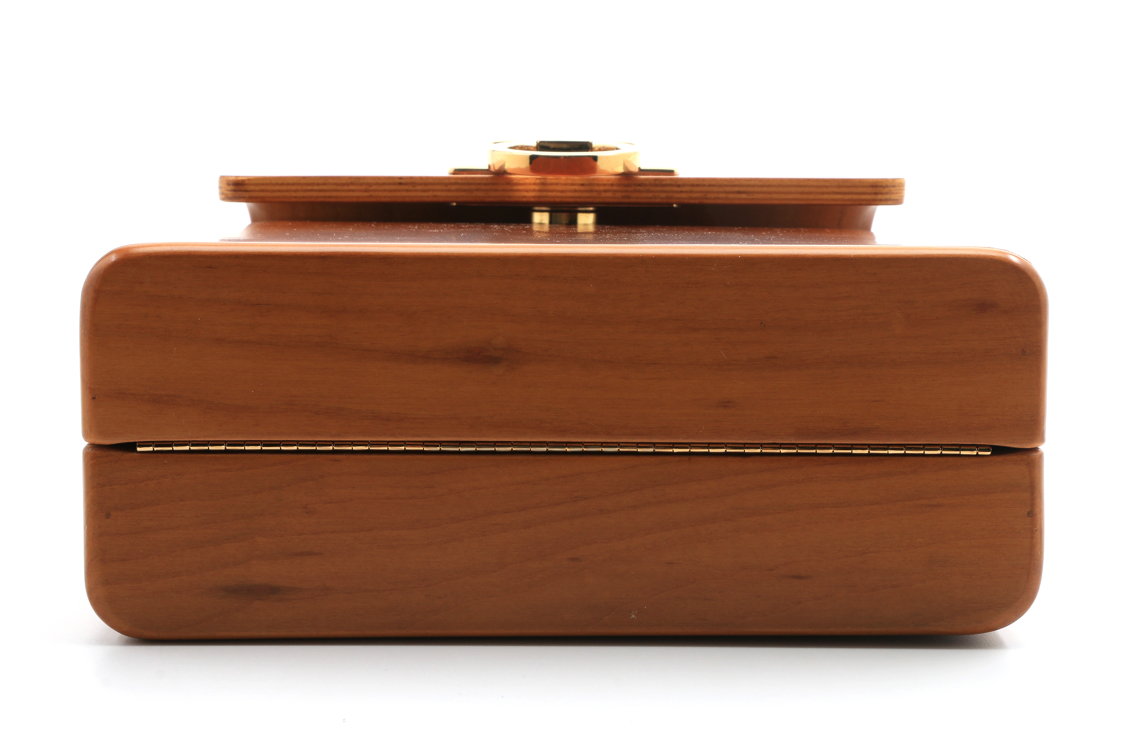 Vintage Salvatore Ferragamo Marrone "In The Wood"  Cherry Wood Handbag