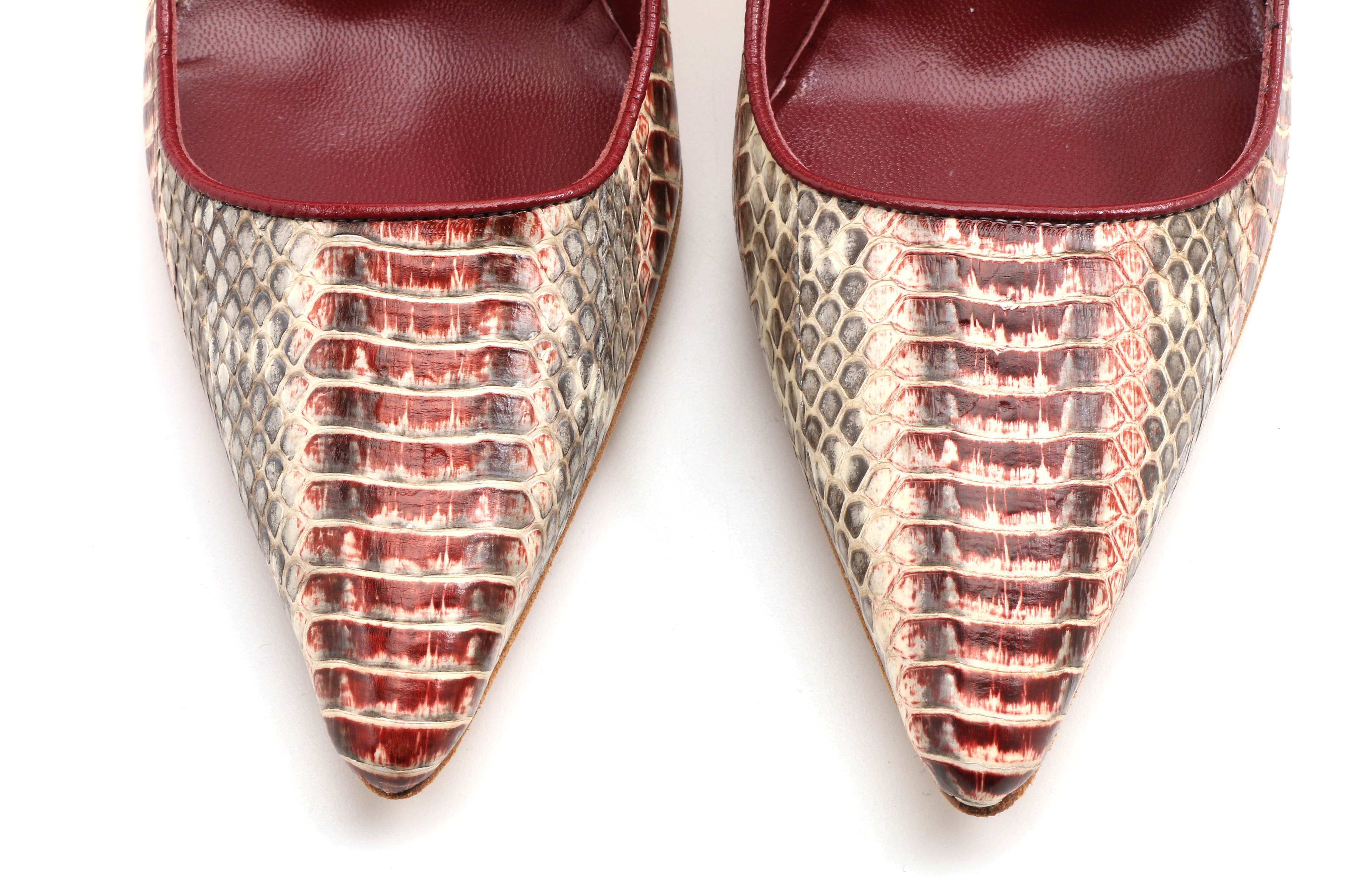 Manolo Blahnik "Newcio" Snake Skin Pump