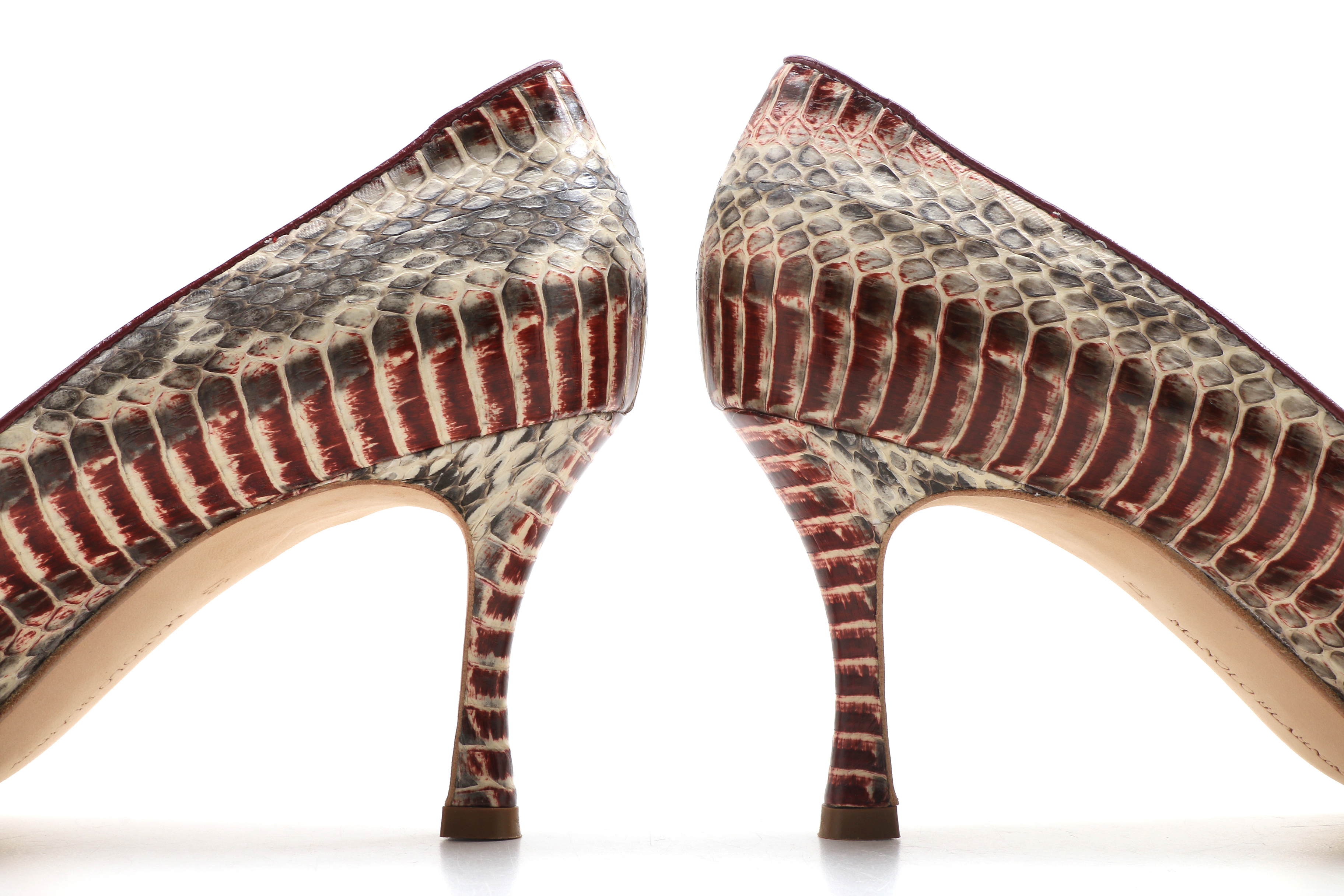 Manolo Blahnik "Newcio" Snake Skin Pump