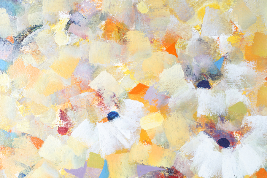 Acrylic Painting of a Floral Still Life