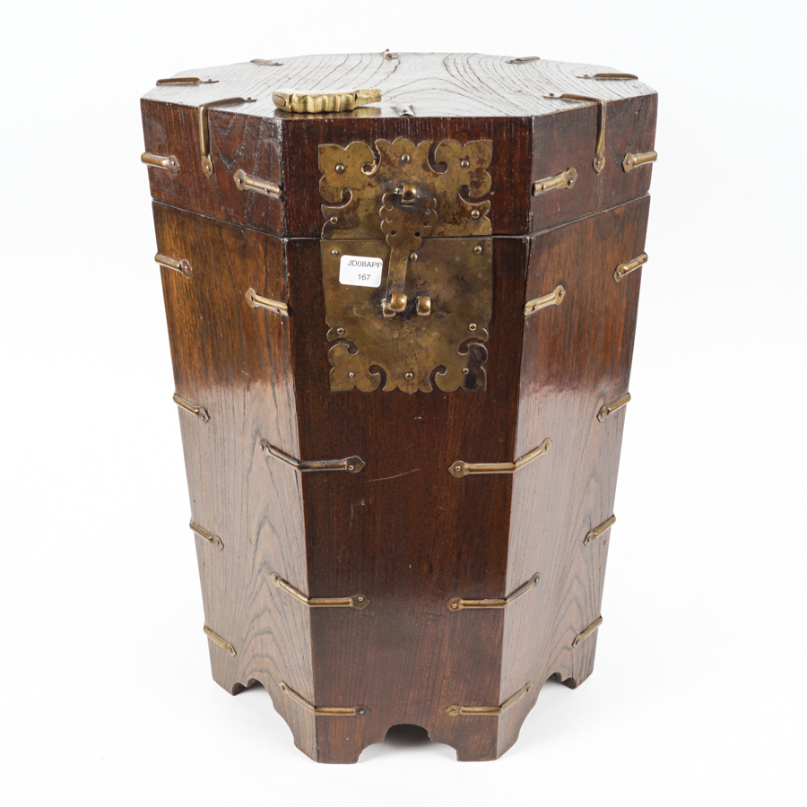 Vintage Korean Locking Hat Box