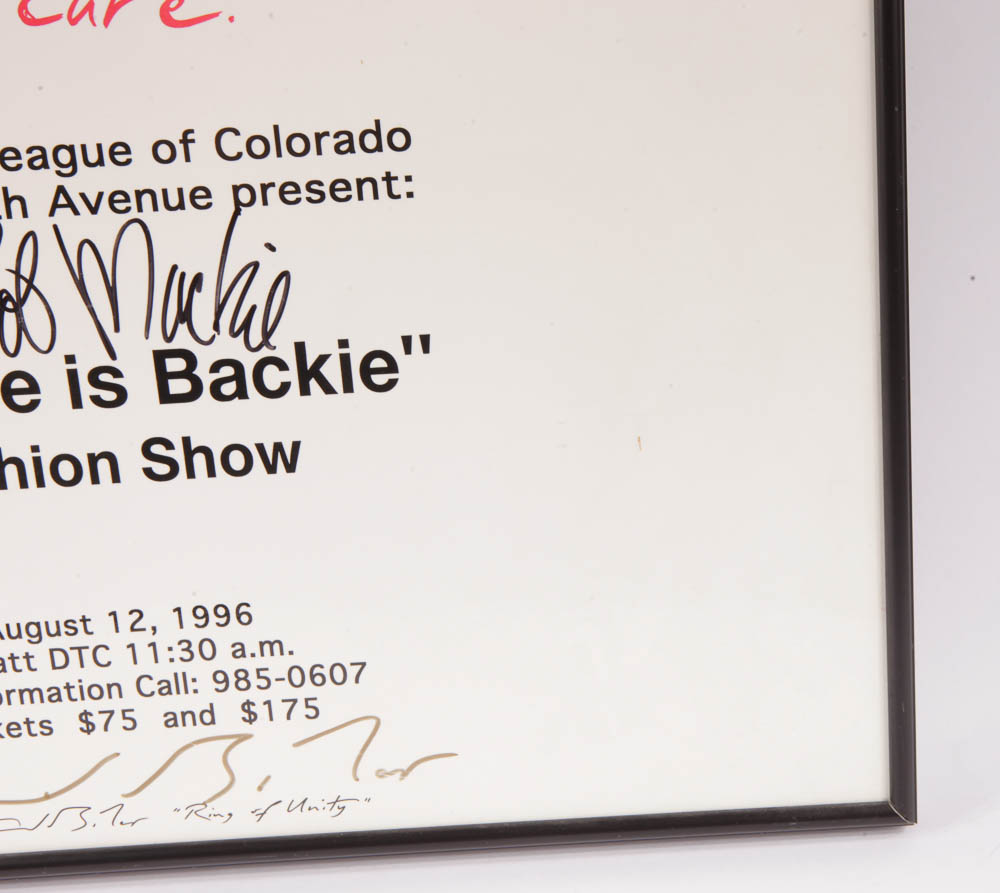 Bob Mackie Signed, Framed Fashion Event Poster