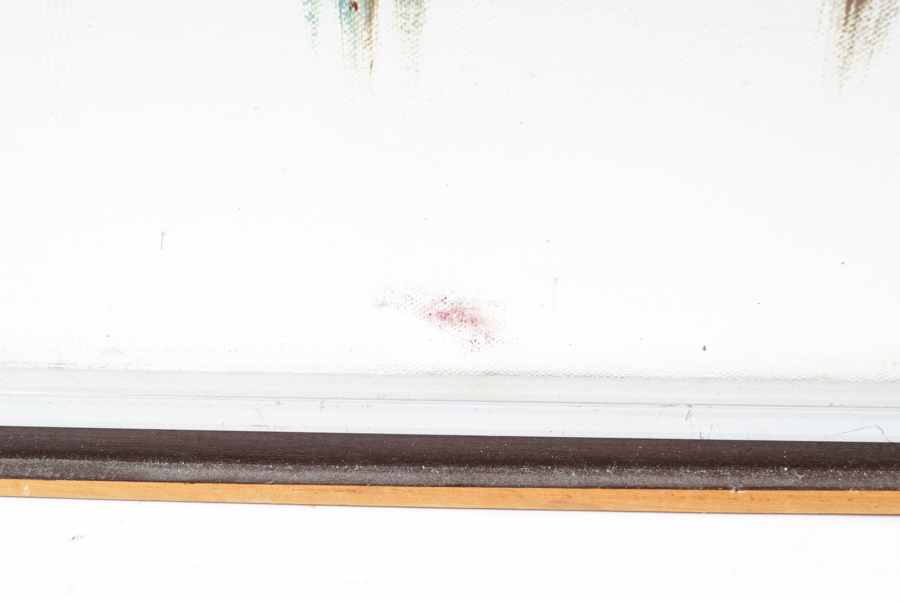 Vintage Oil Painting on Canvas of a City Street