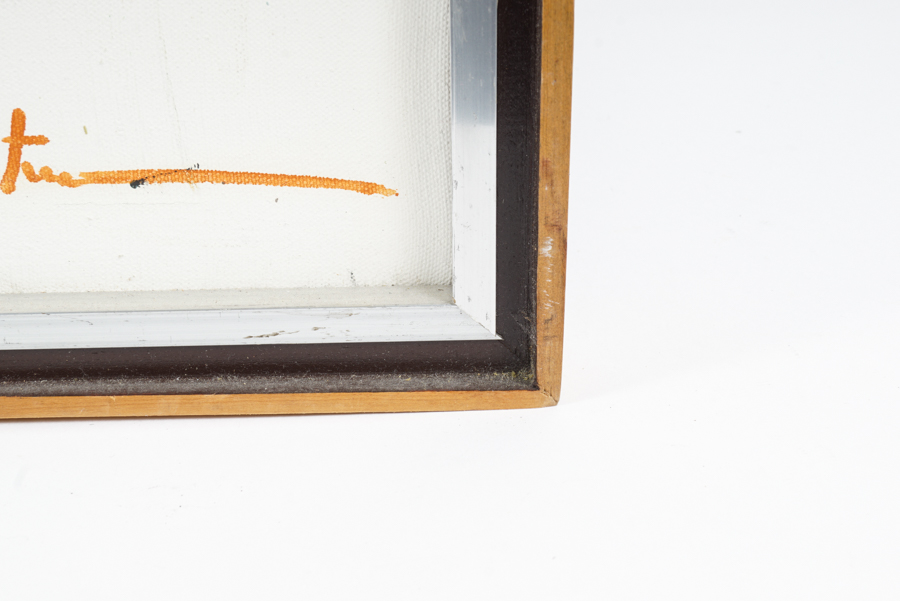 Vintage Oil Painting on Canvas of a City Street