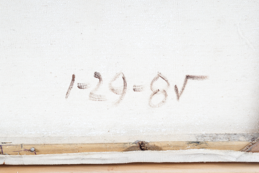 Vintage Oil Painting on Canvas of a City Street