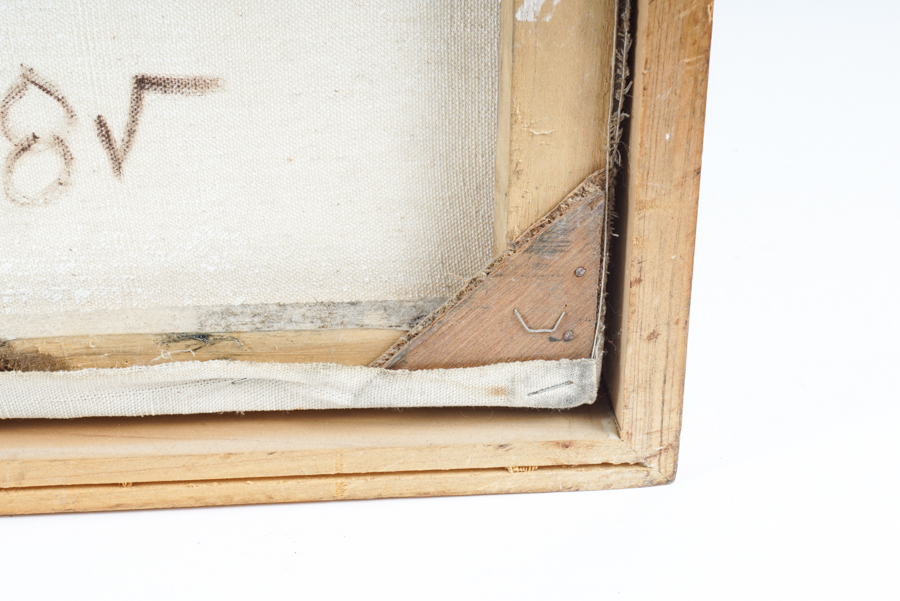 Vintage Oil Painting on Canvas of a City Street