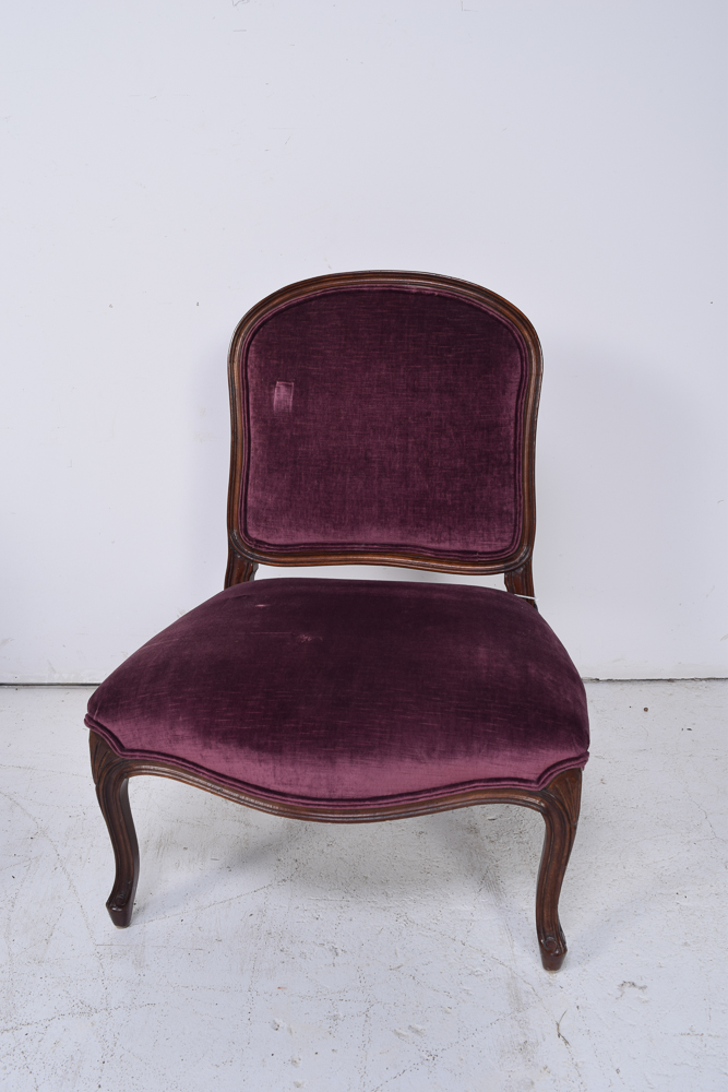 Louis XV Style Slipper Chair Pair