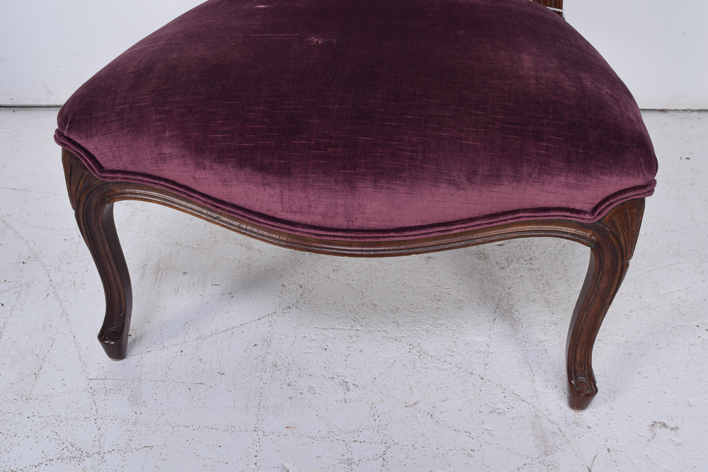 Louis XV Style Slipper Chair Pair