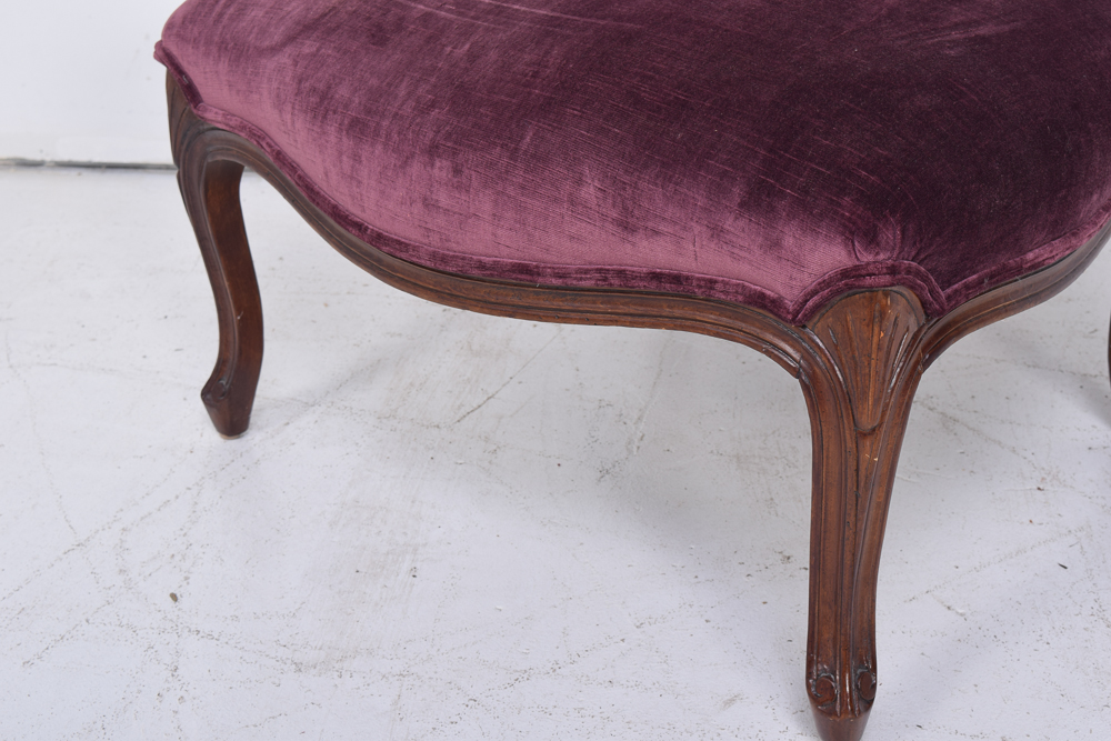 Louis XV Style Slipper Chair Pair