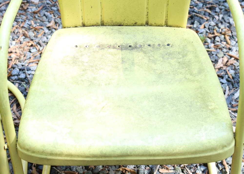 Vintage Metal Spring Back Patio Chairs