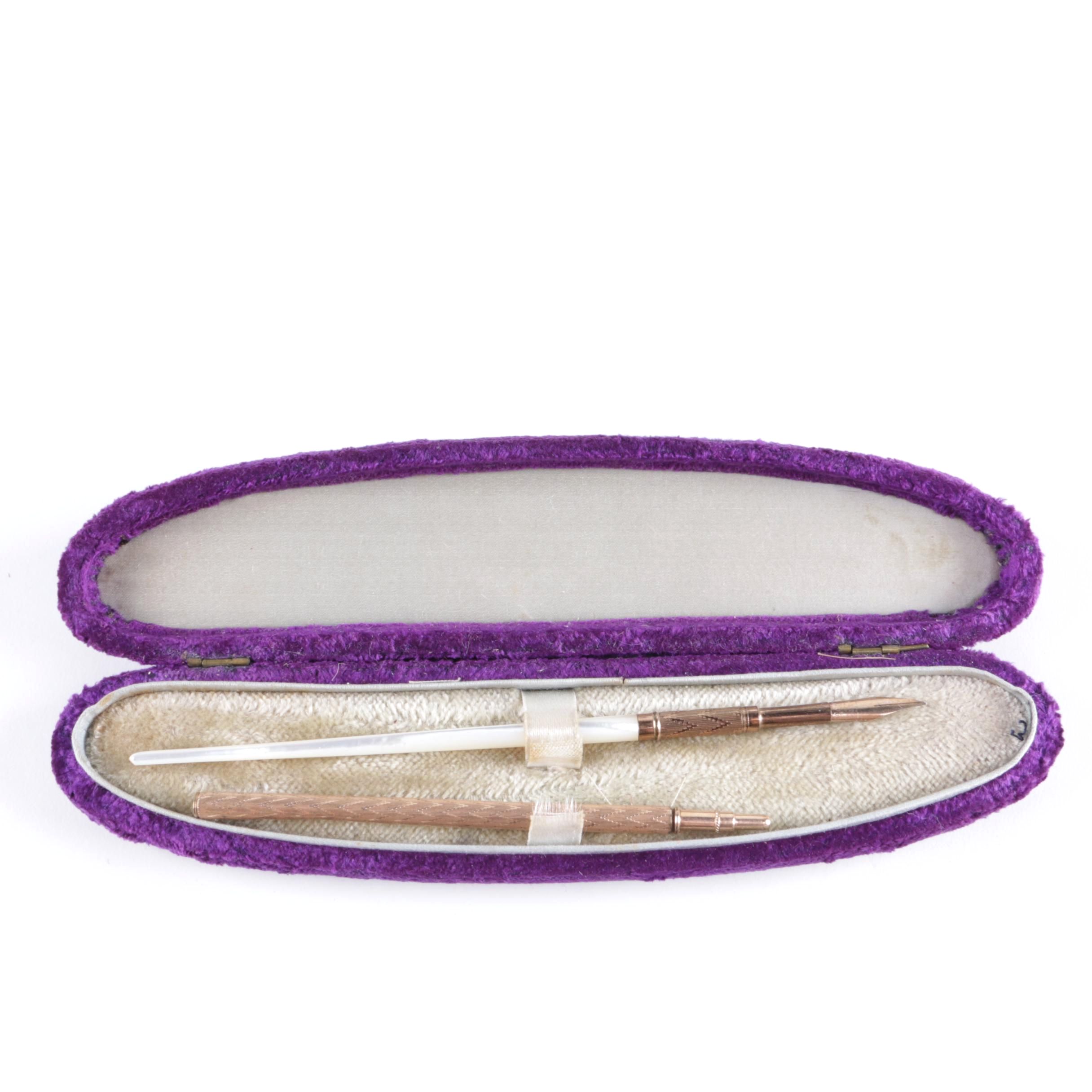 Vintage Norton & Son Dip Pen with Mother of Pearl Handle