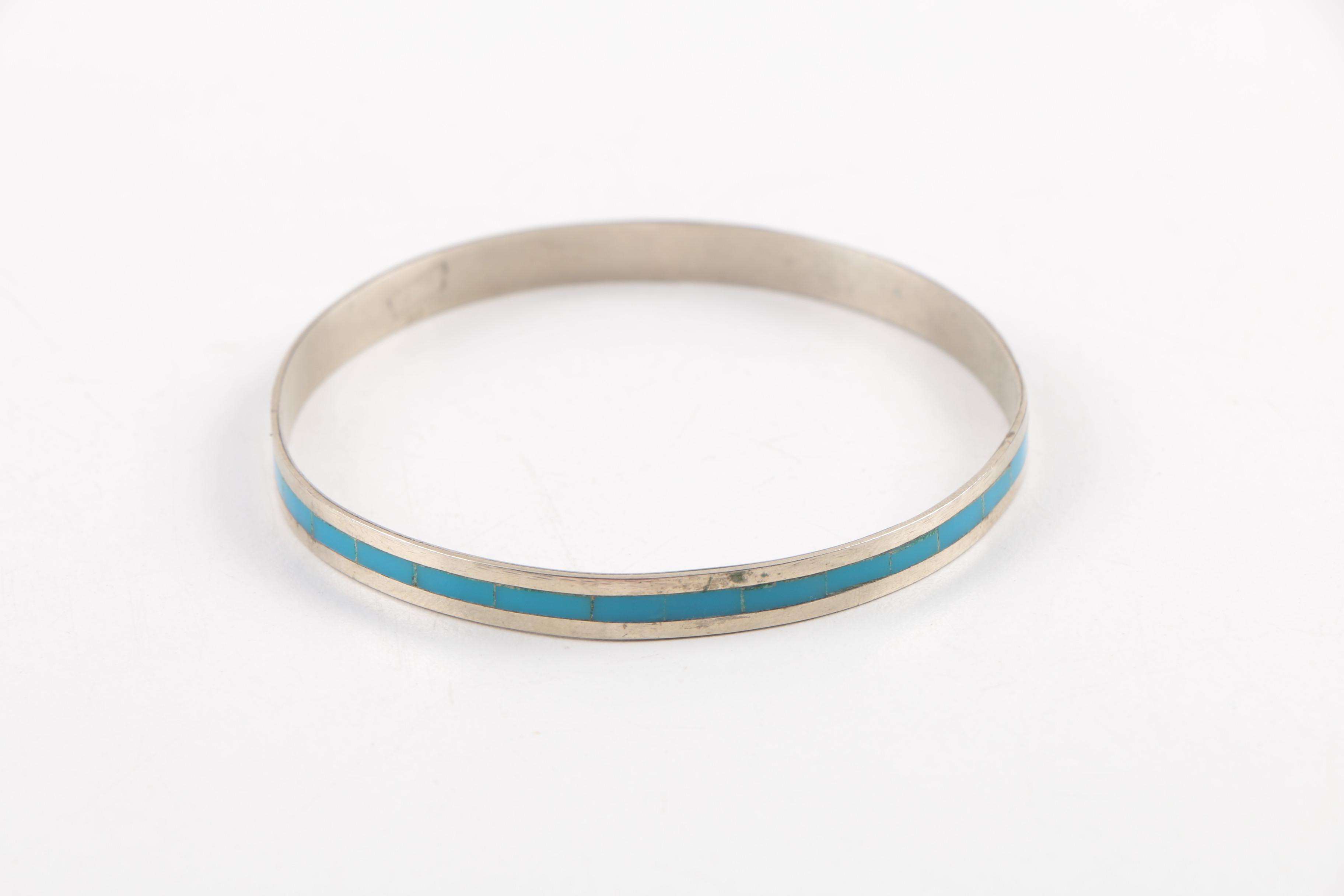 Gold Toned Stainless Steel Necklace and Two Silver Toned Bangles