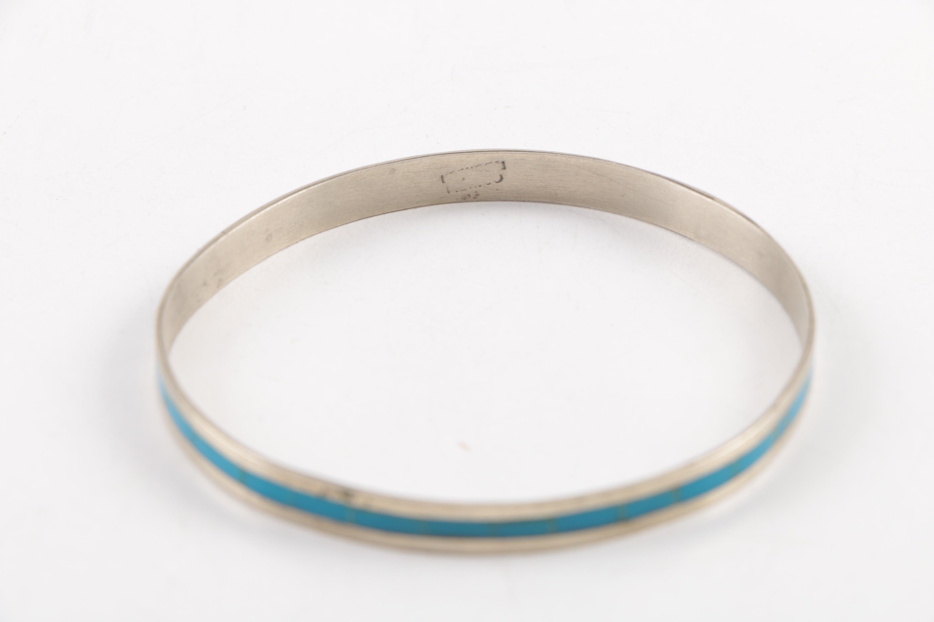 Gold Toned Stainless Steel Necklace and Two Silver Toned Bangles