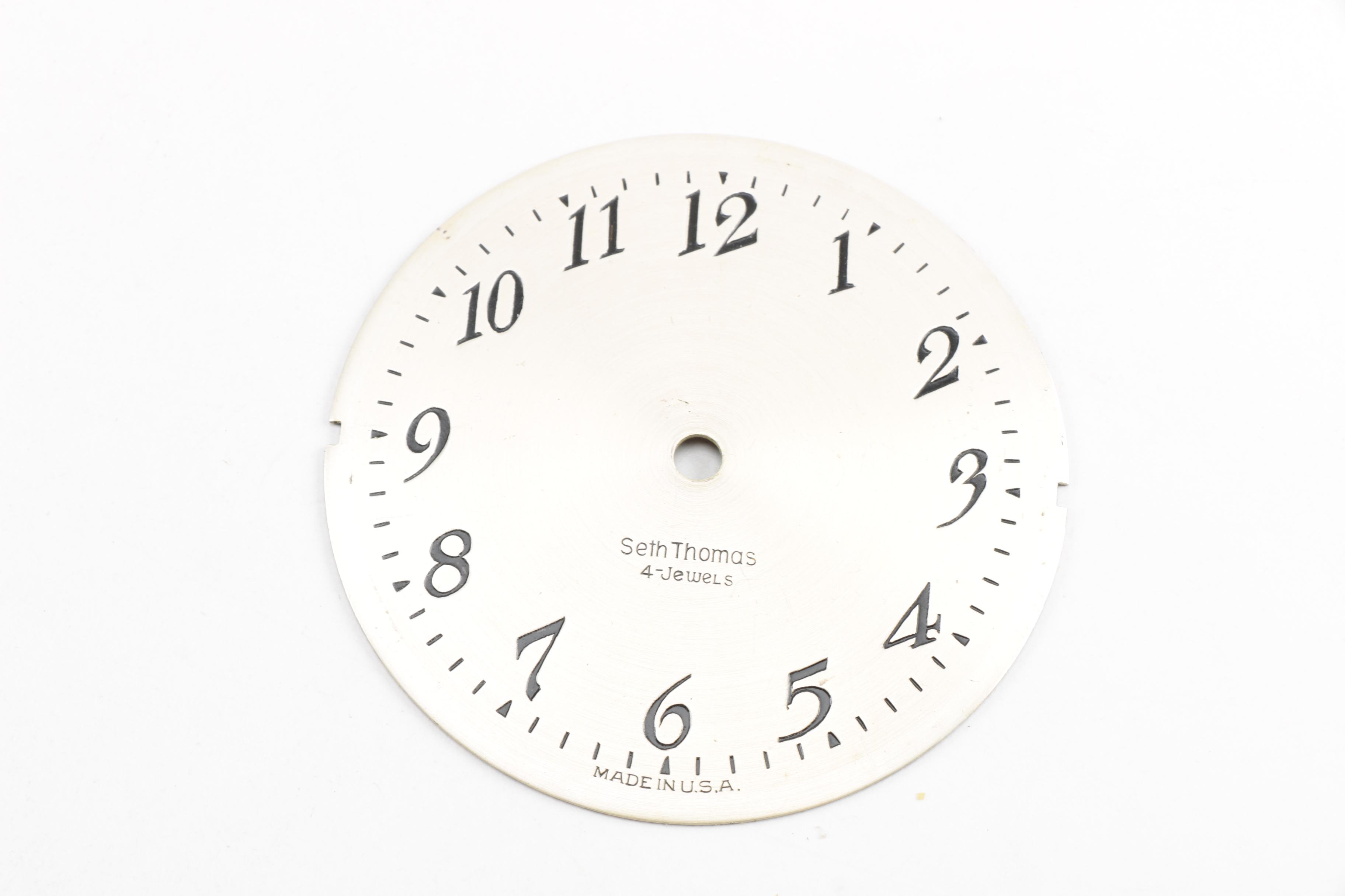 Vintage Clock Dials with Barometer Face