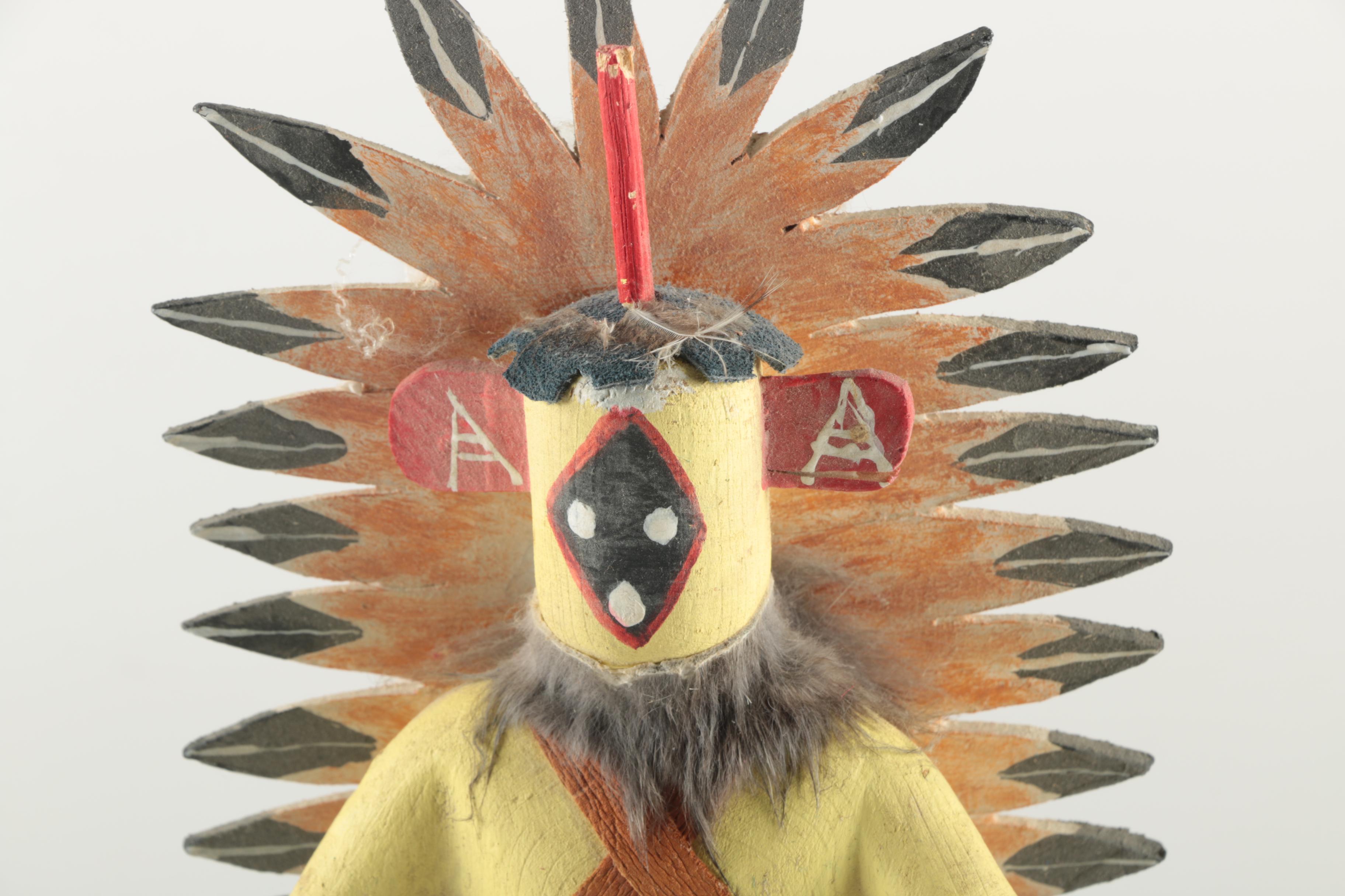 Carved Wood Chasing Star Kachina Doll
