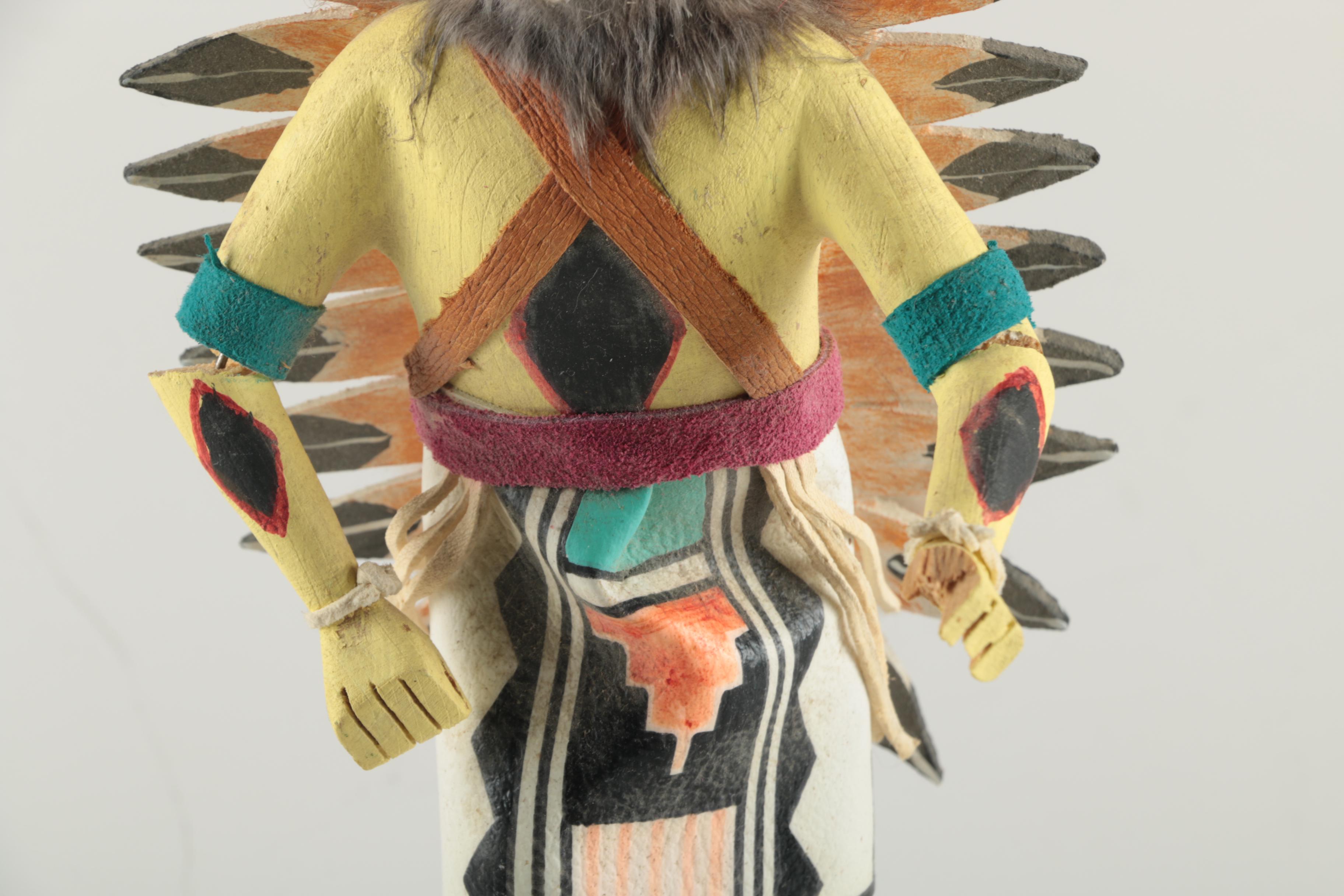 Carved Wood Chasing Star Kachina Doll