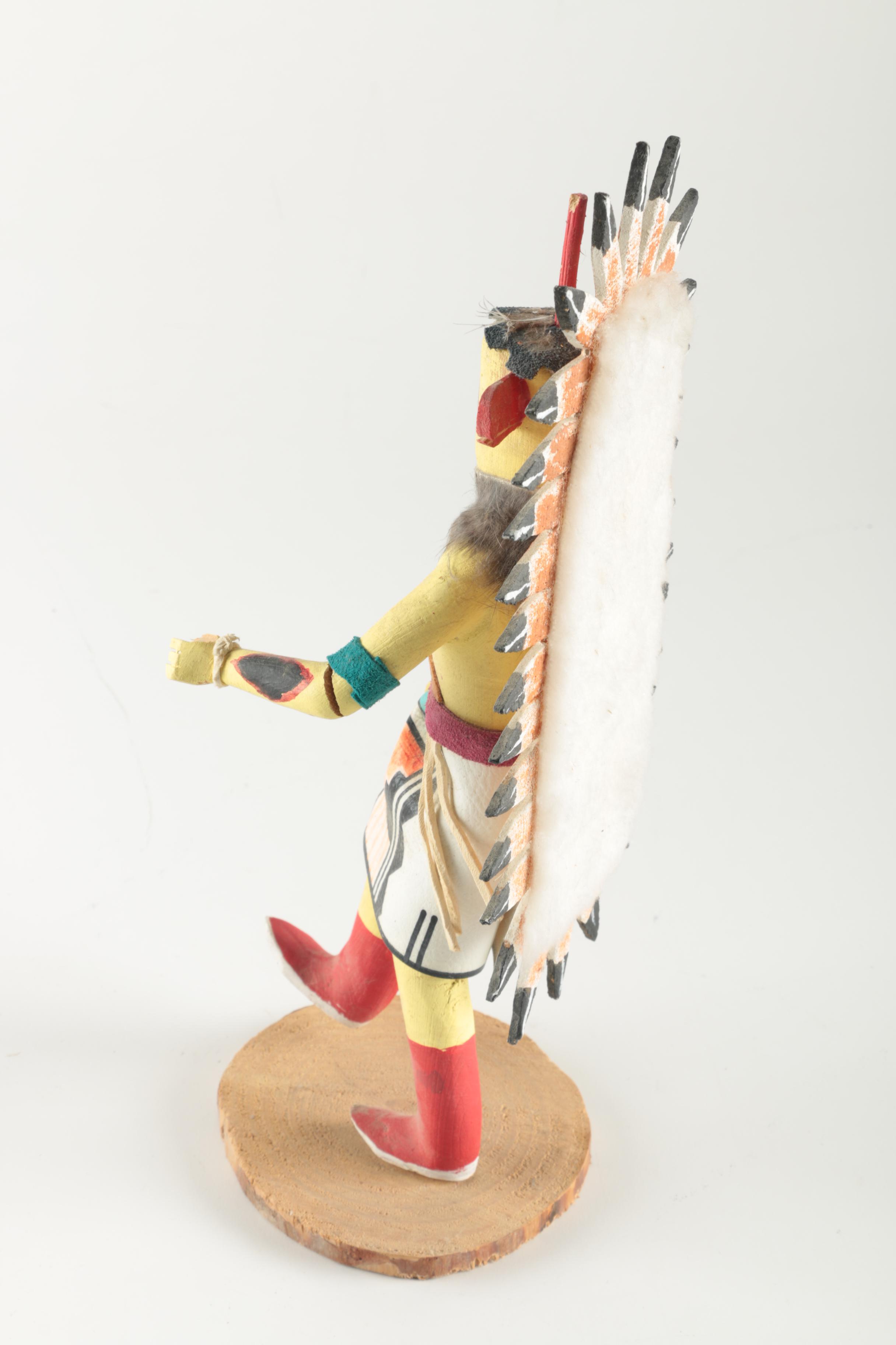 Carved Wood Chasing Star Kachina Doll