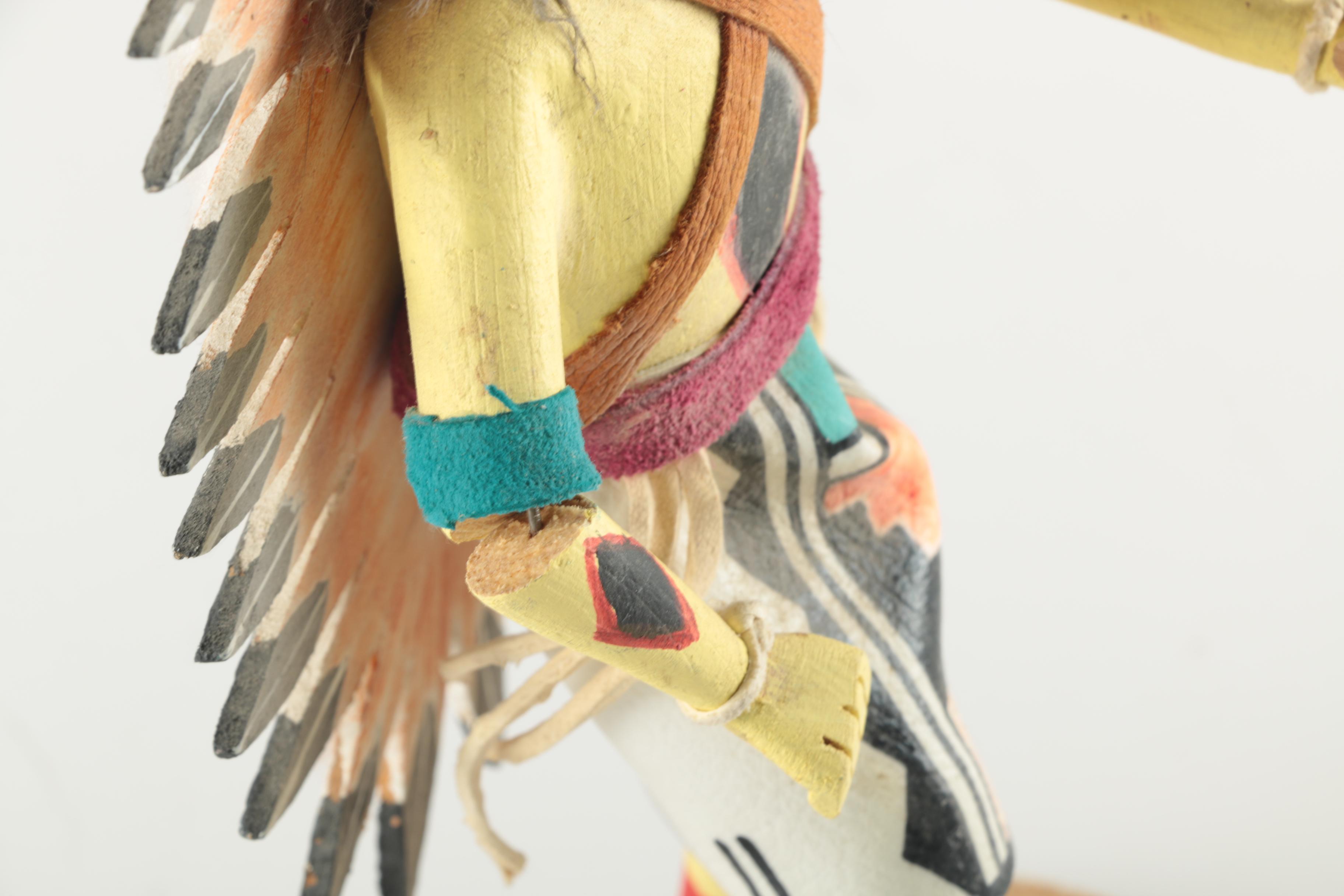 Carved Wood Chasing Star Kachina Doll