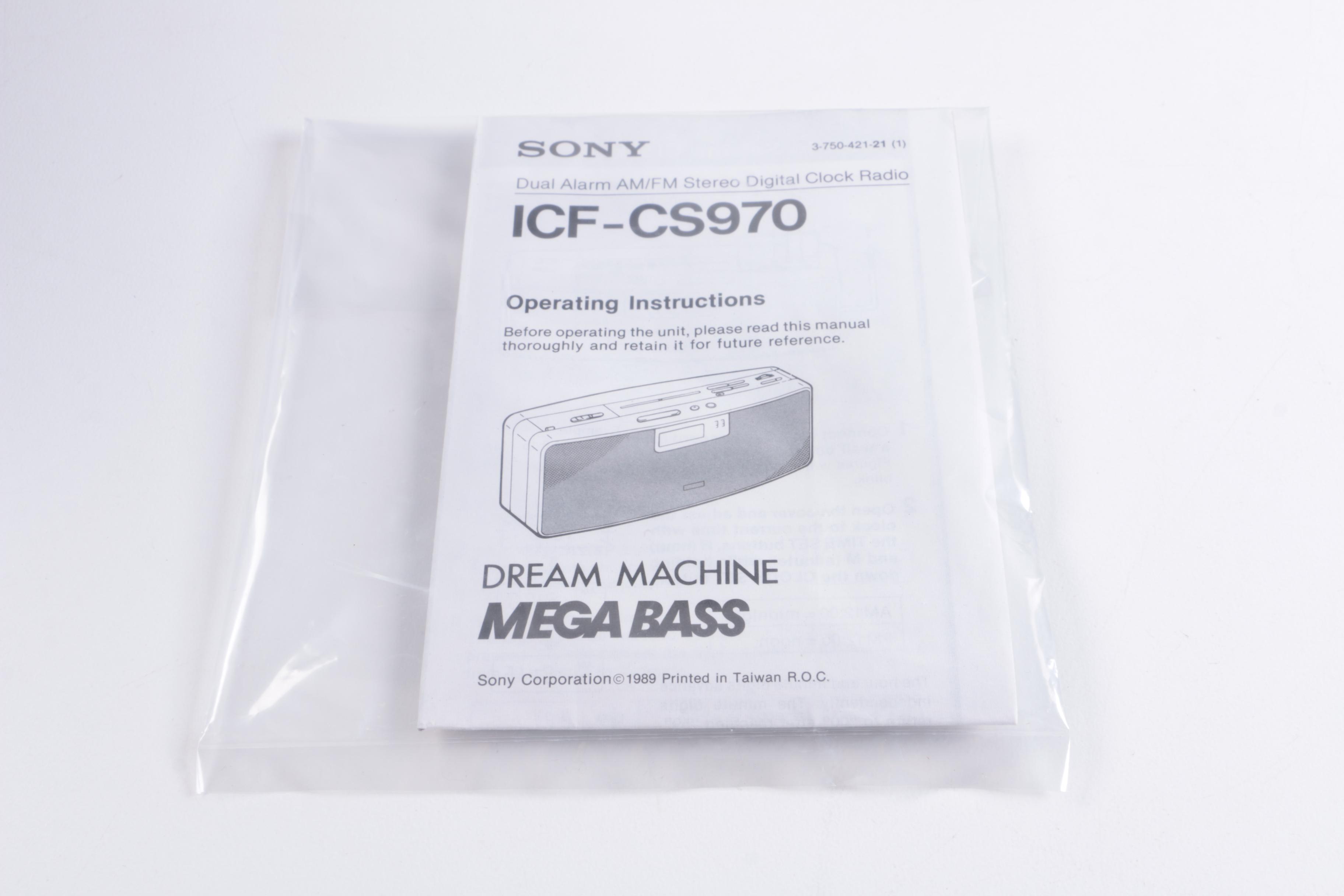 Sony "Dream Machine" Dual Alarm Clock Radio