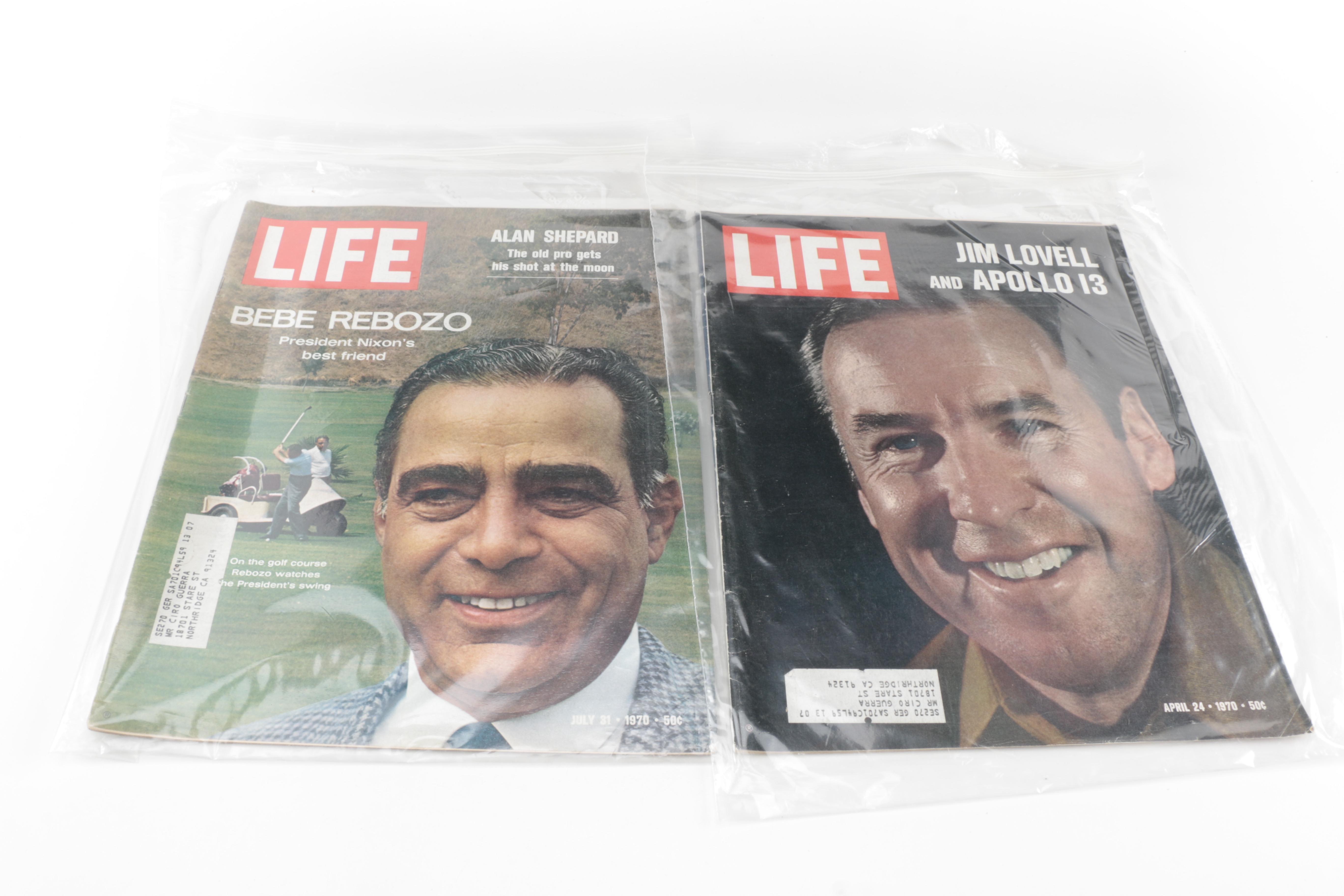 1970 "Life" Magazines Including "Jim Lovell and Apollo 13"
