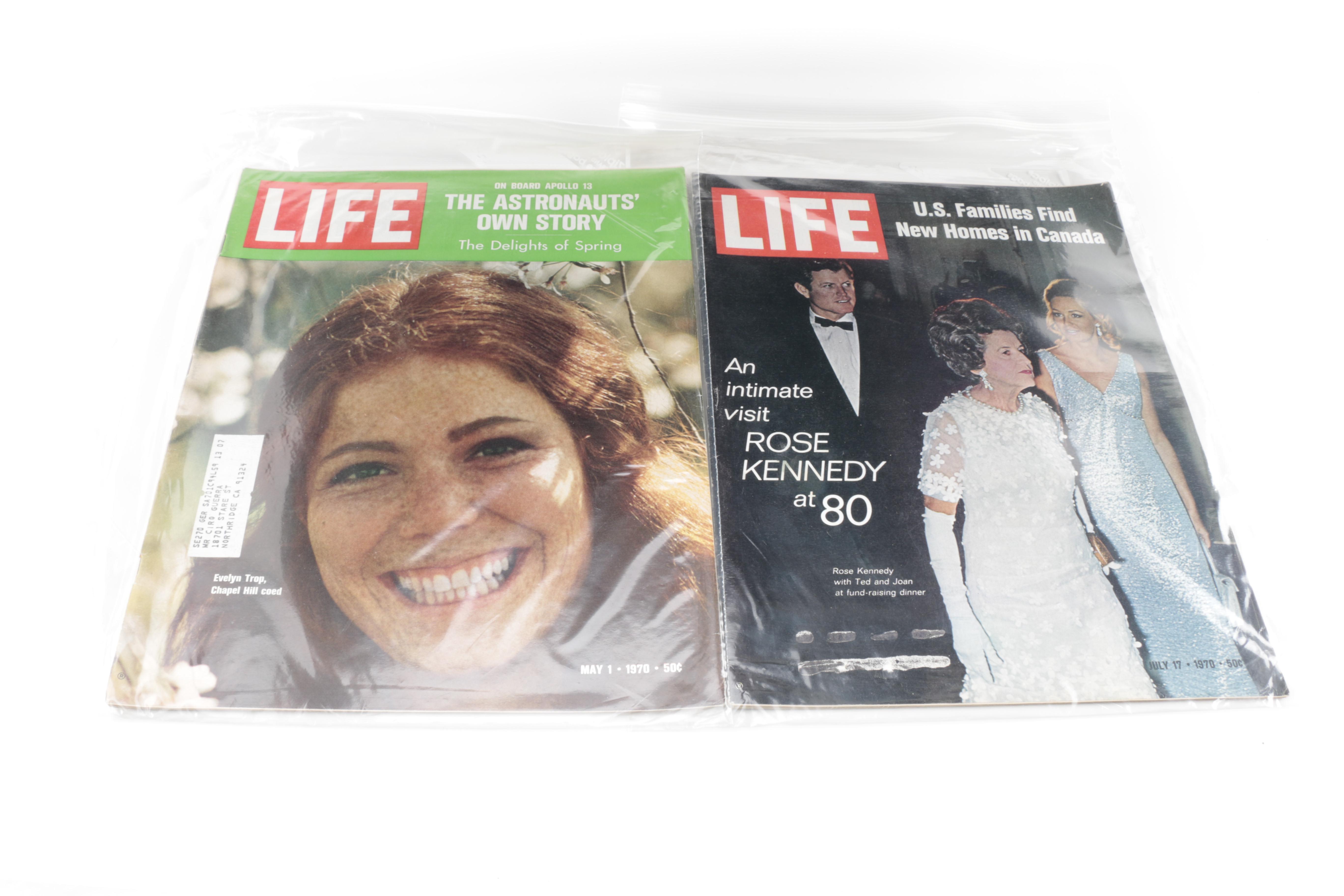 1970 "Life" Magazines Including "Jim Lovell and Apollo 13"