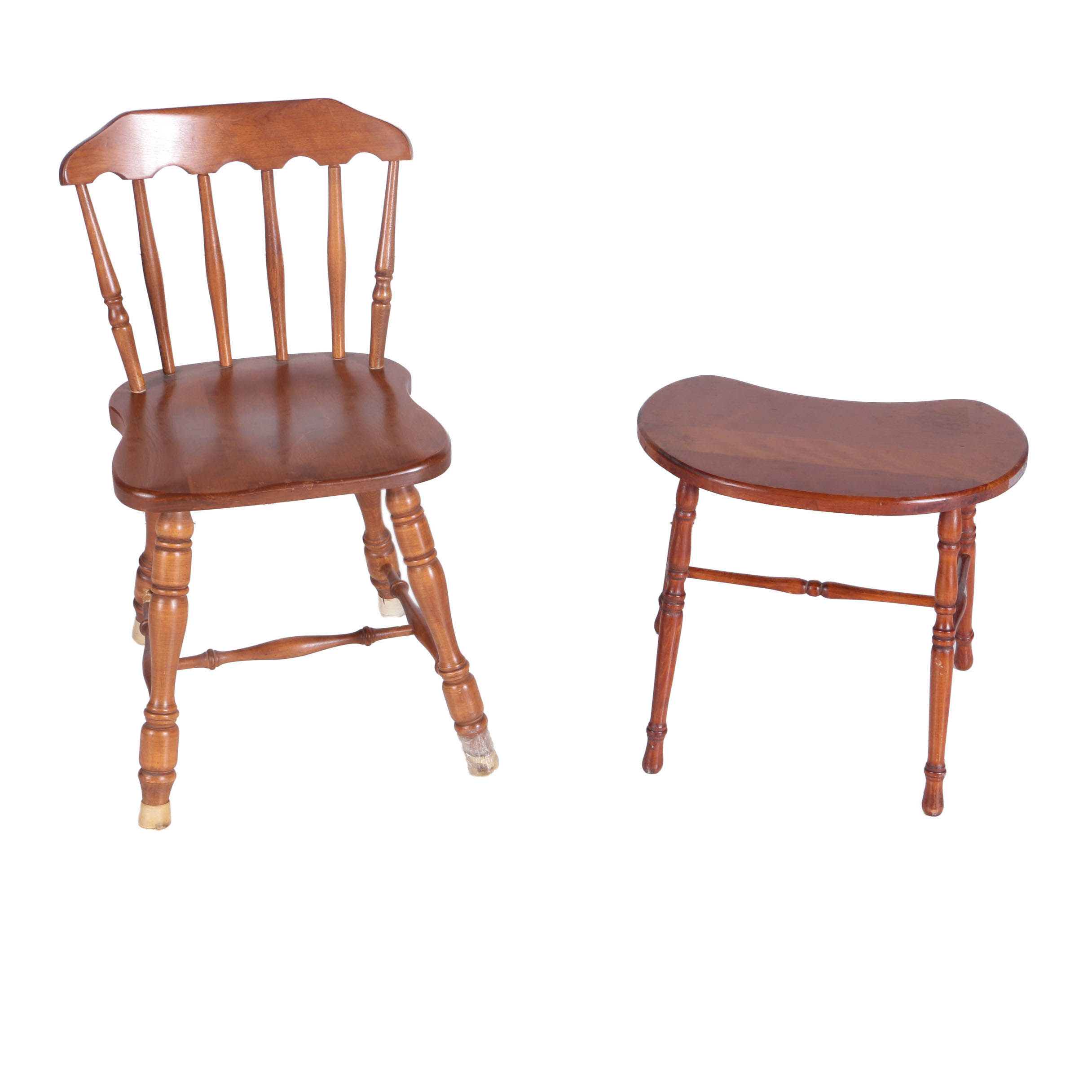 Vintage Captain's Chair by Hale with Stool