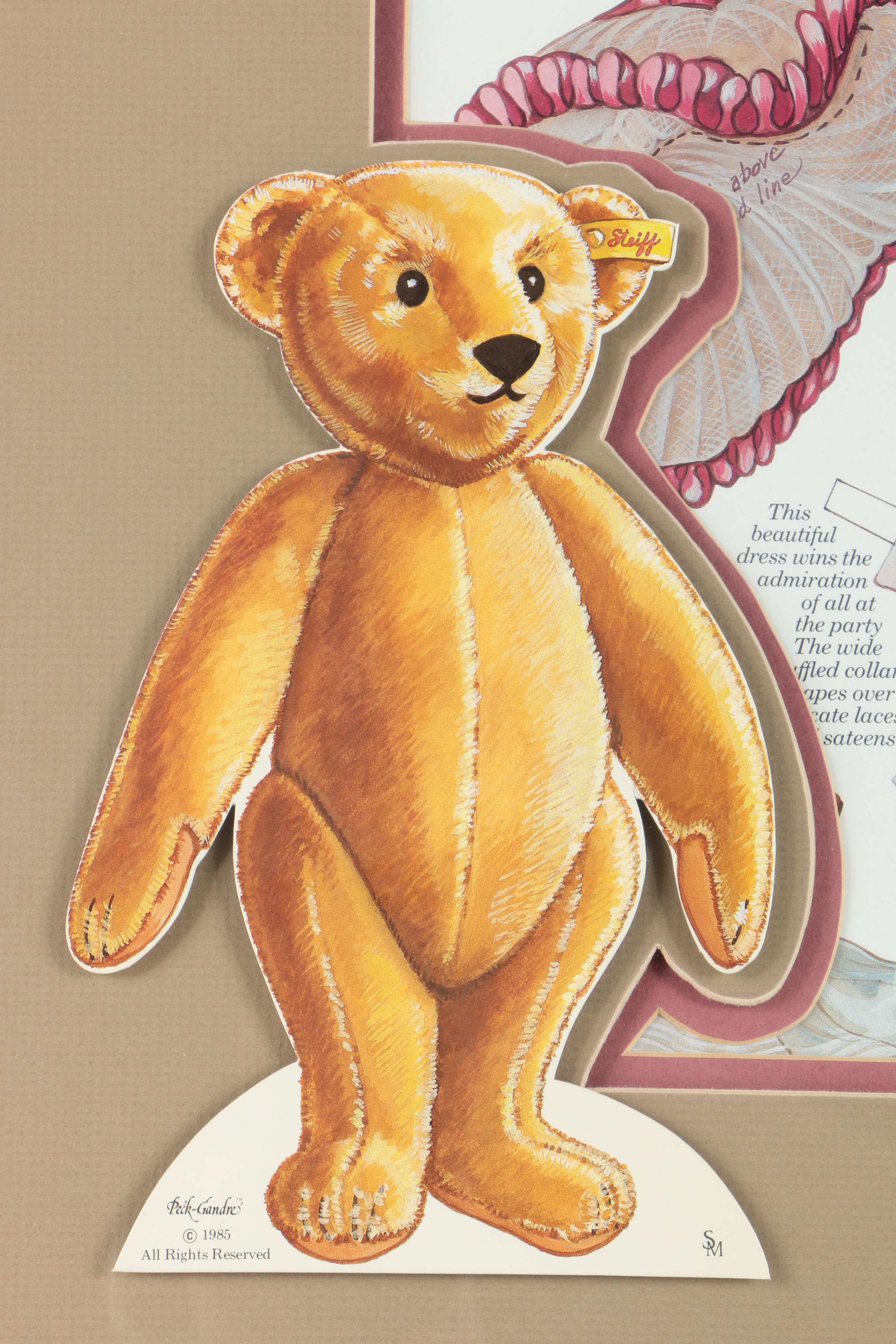 Steiff Bear Paper Doll Offset Lithograph