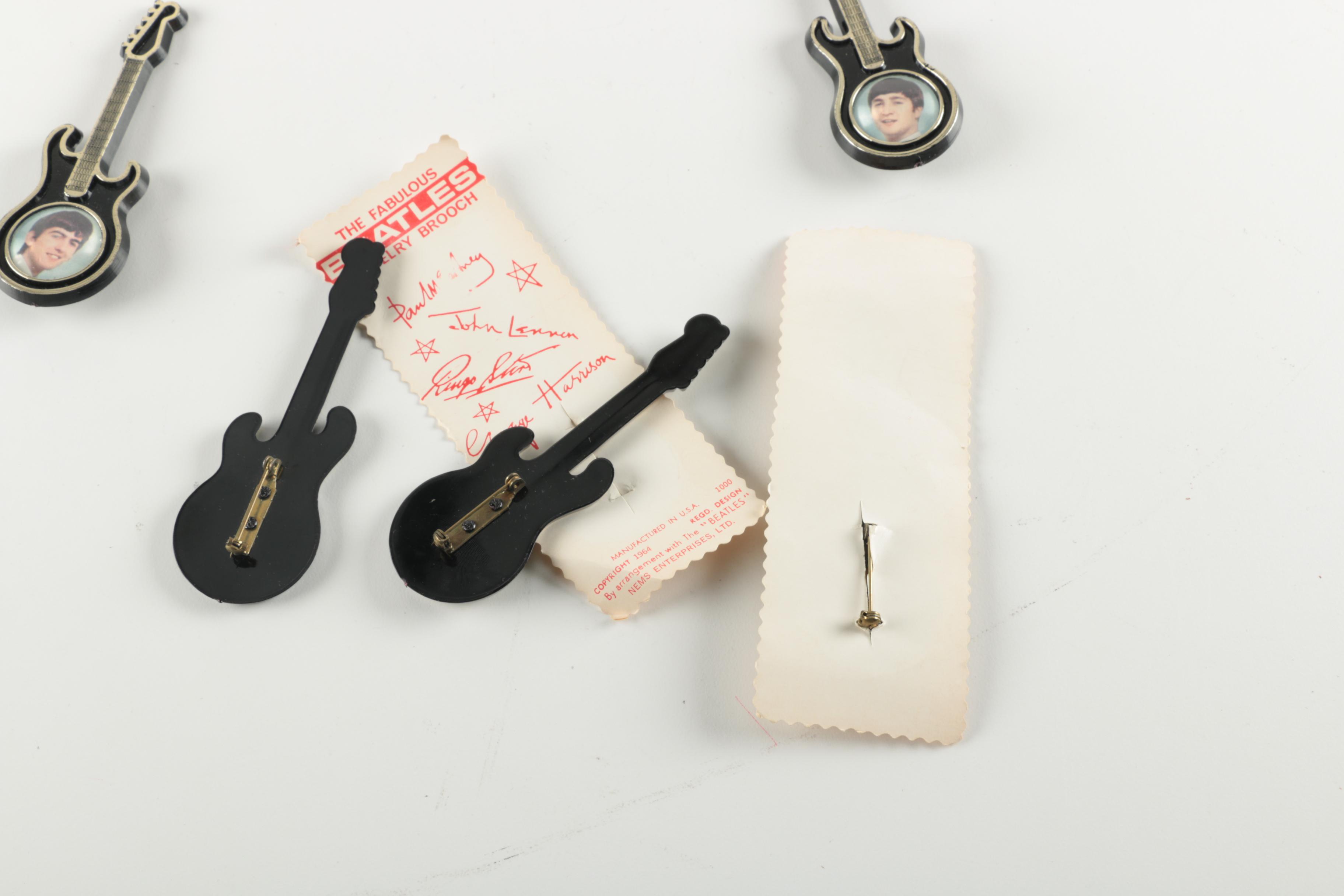 1964 Beatles Guitar Pin Collection