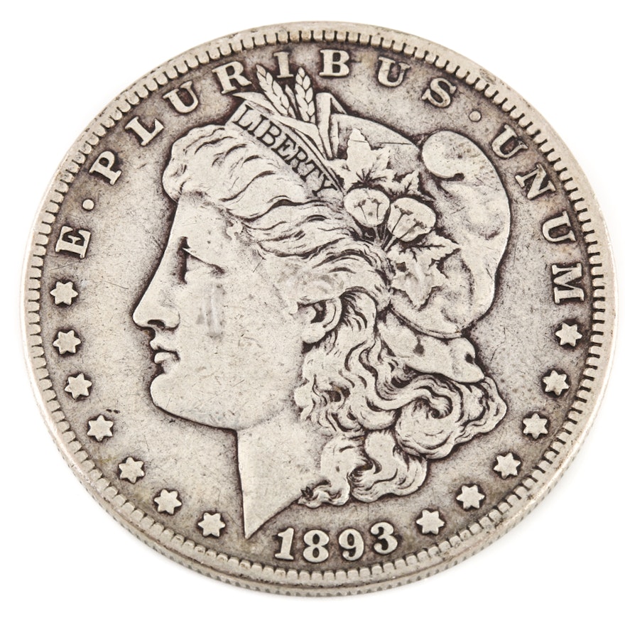 Low Mintage 1893 Silver Morgan Dollar