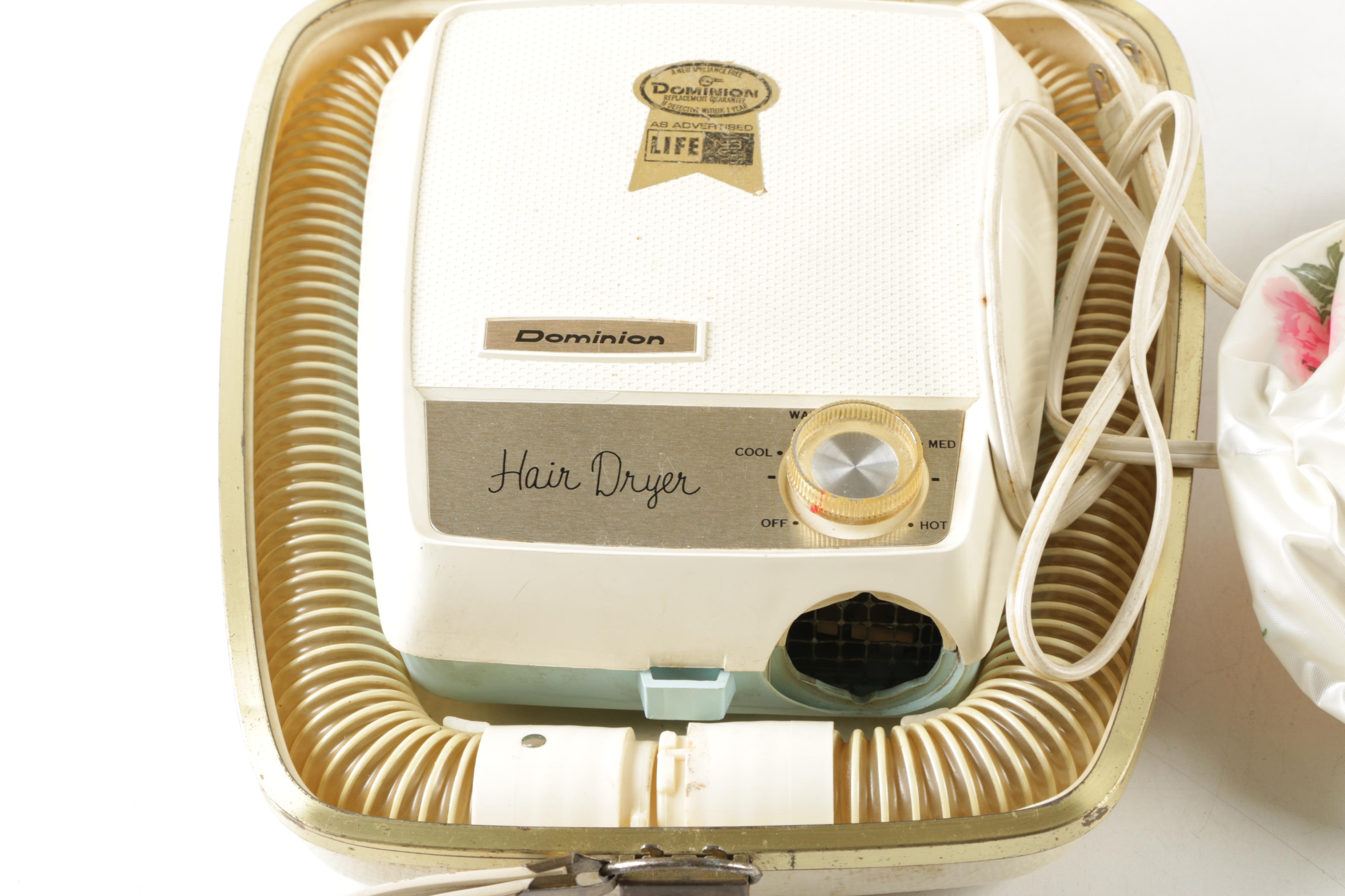 Vintage Dominion Hair Dryer with Case