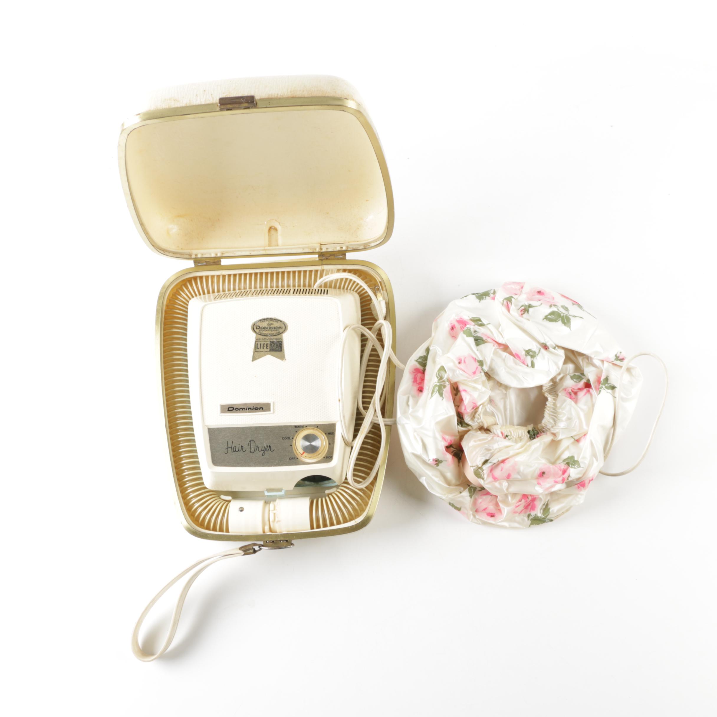 Vintage Dominion Hair Dryer with Case