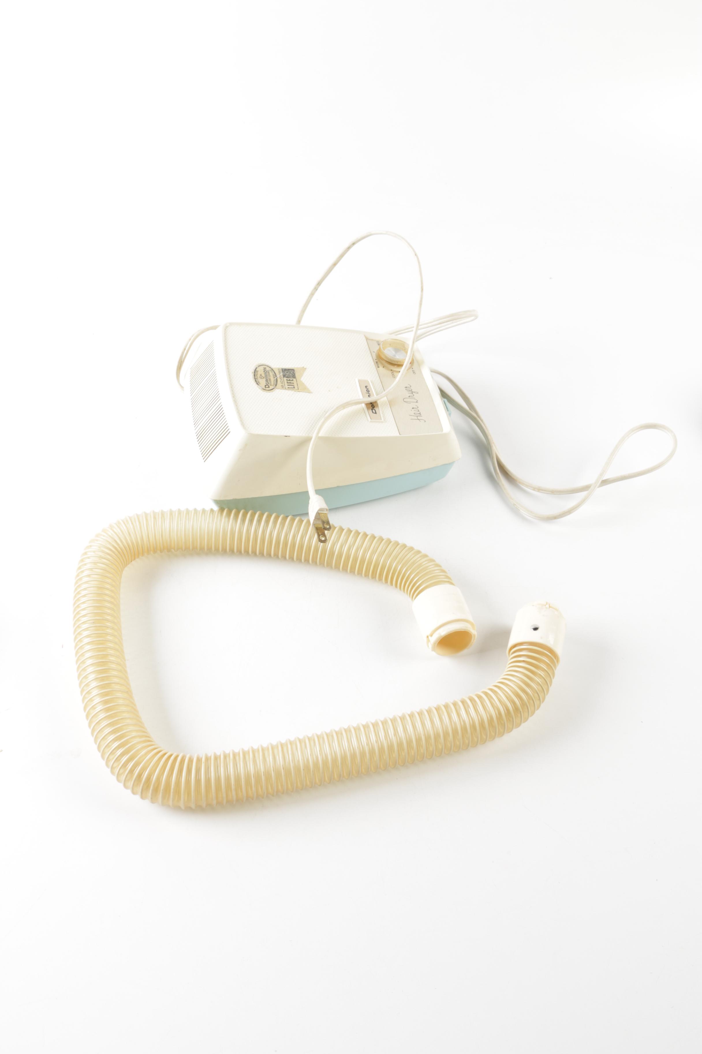 Vintage Dominion Hair Dryer with Case