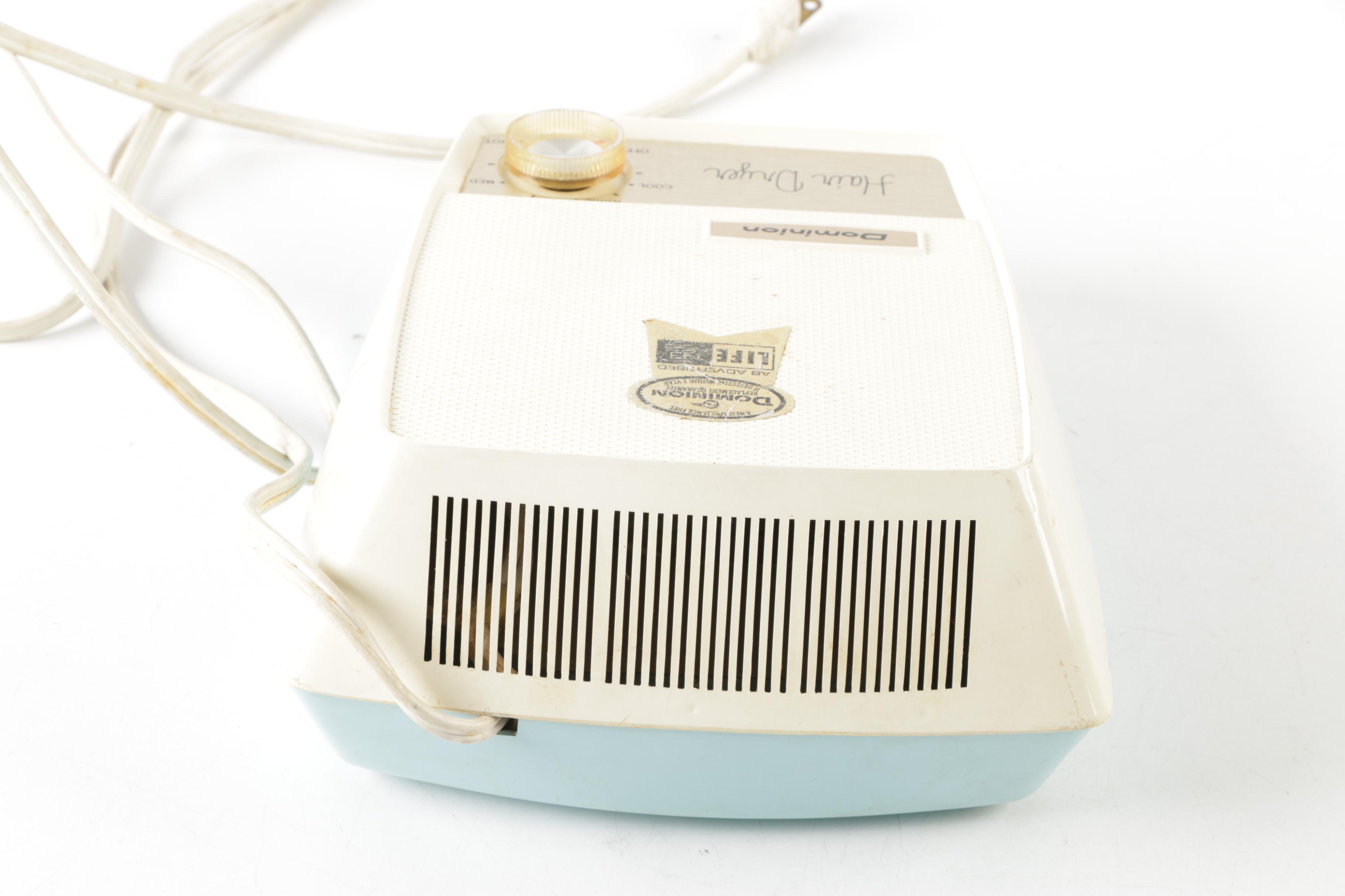 Vintage Dominion Hair Dryer with Case