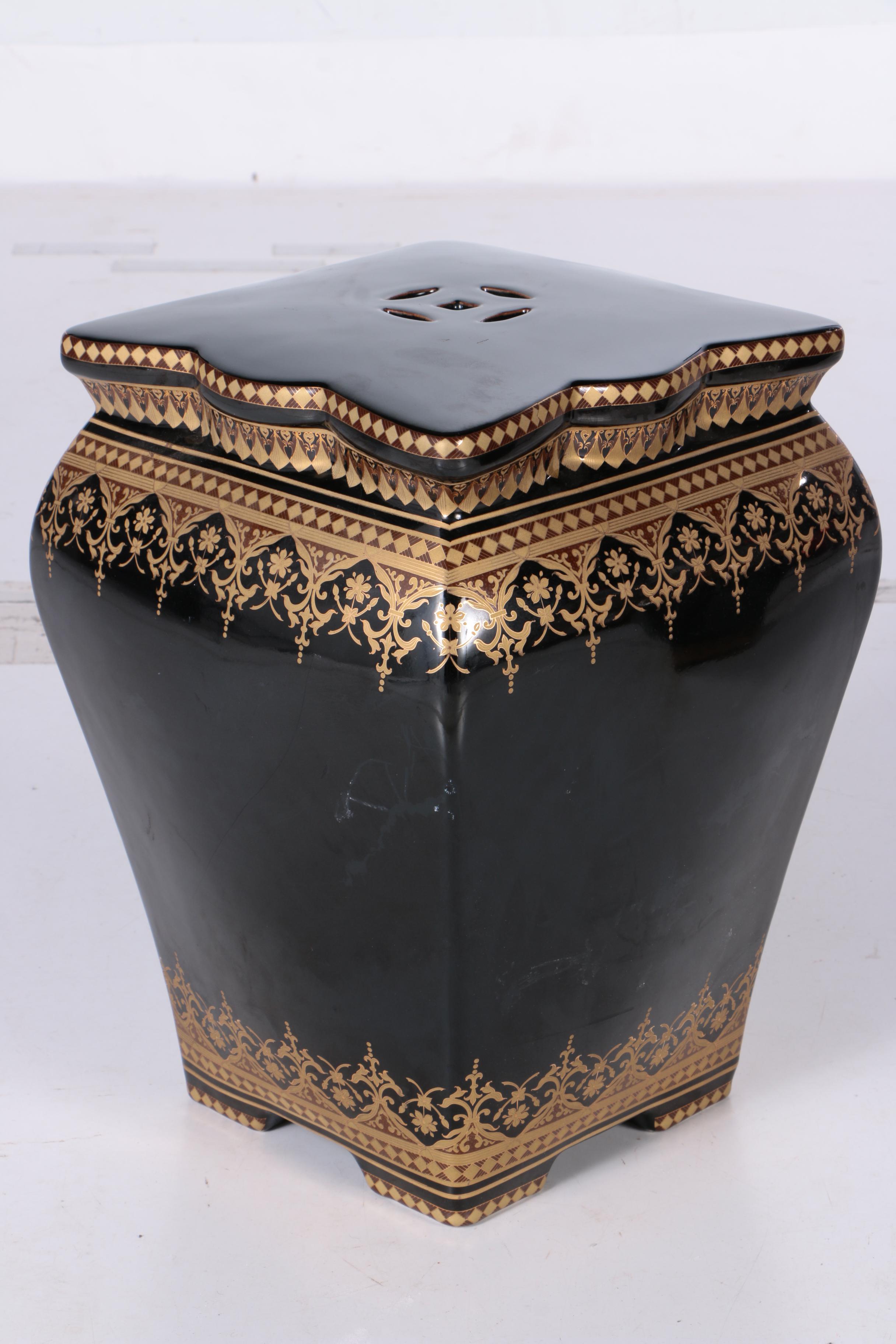 Pair of Regency Style Garden Stools