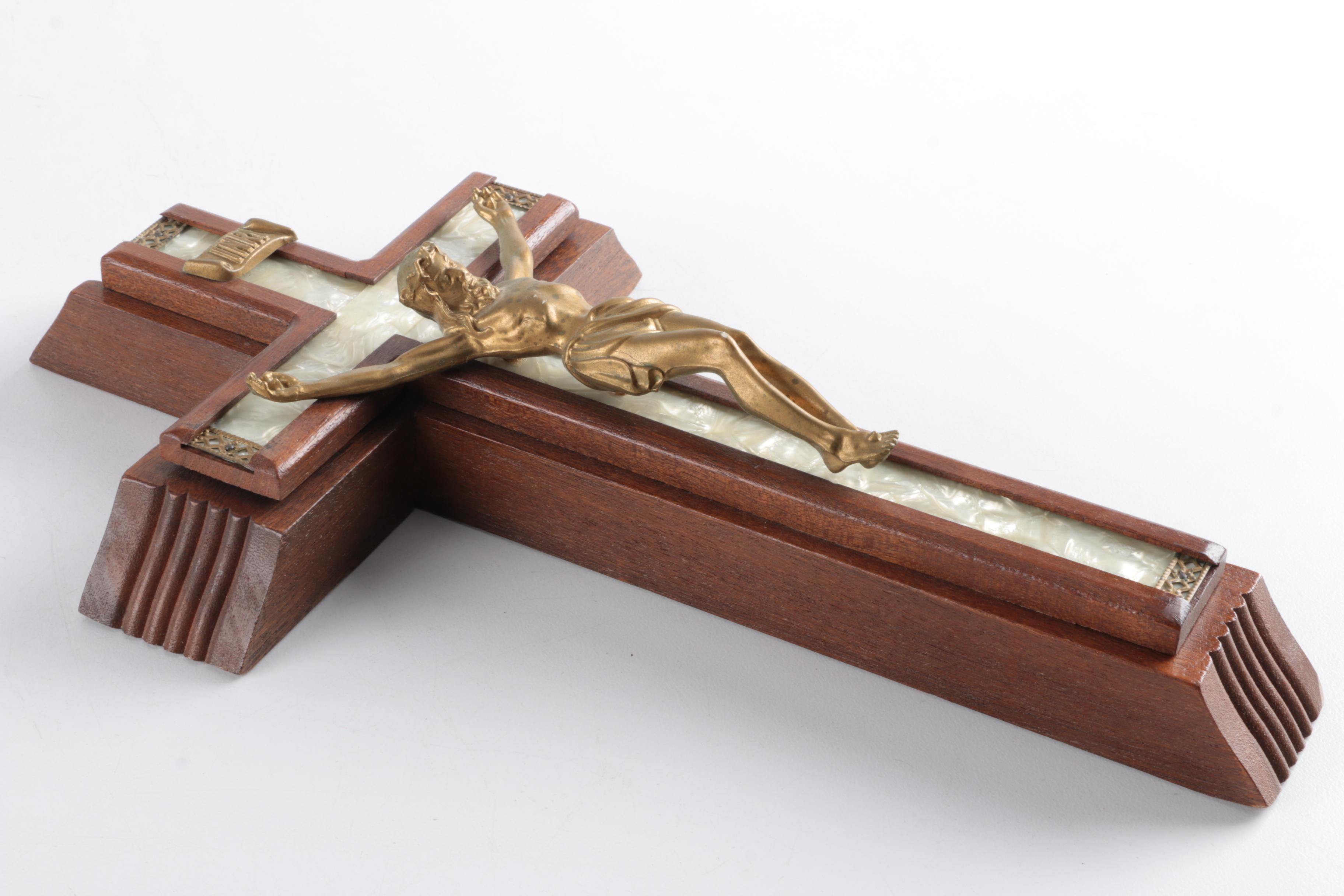 Vintage Crucifix Sick Call Box