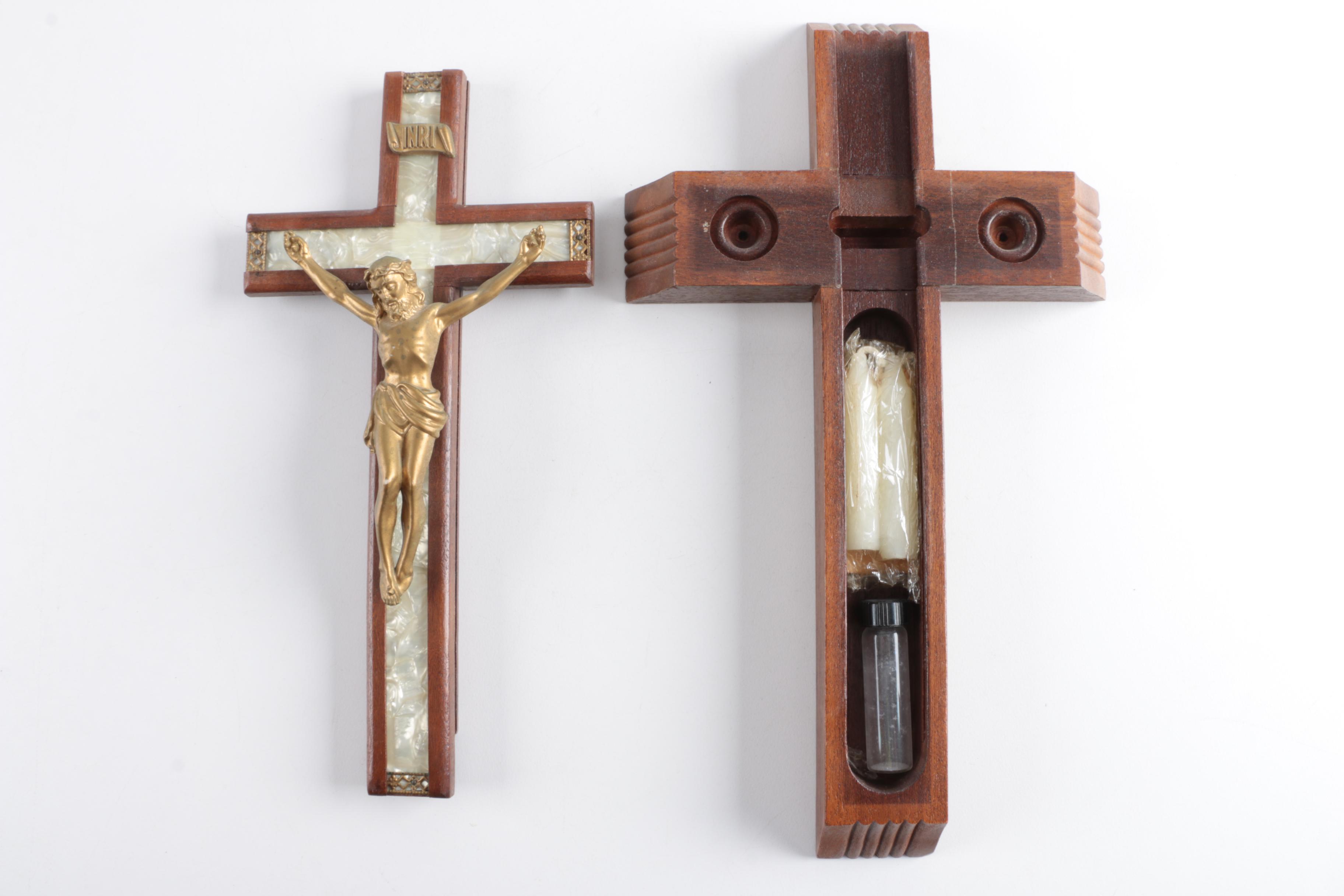 Vintage Crucifix Sick Call Box