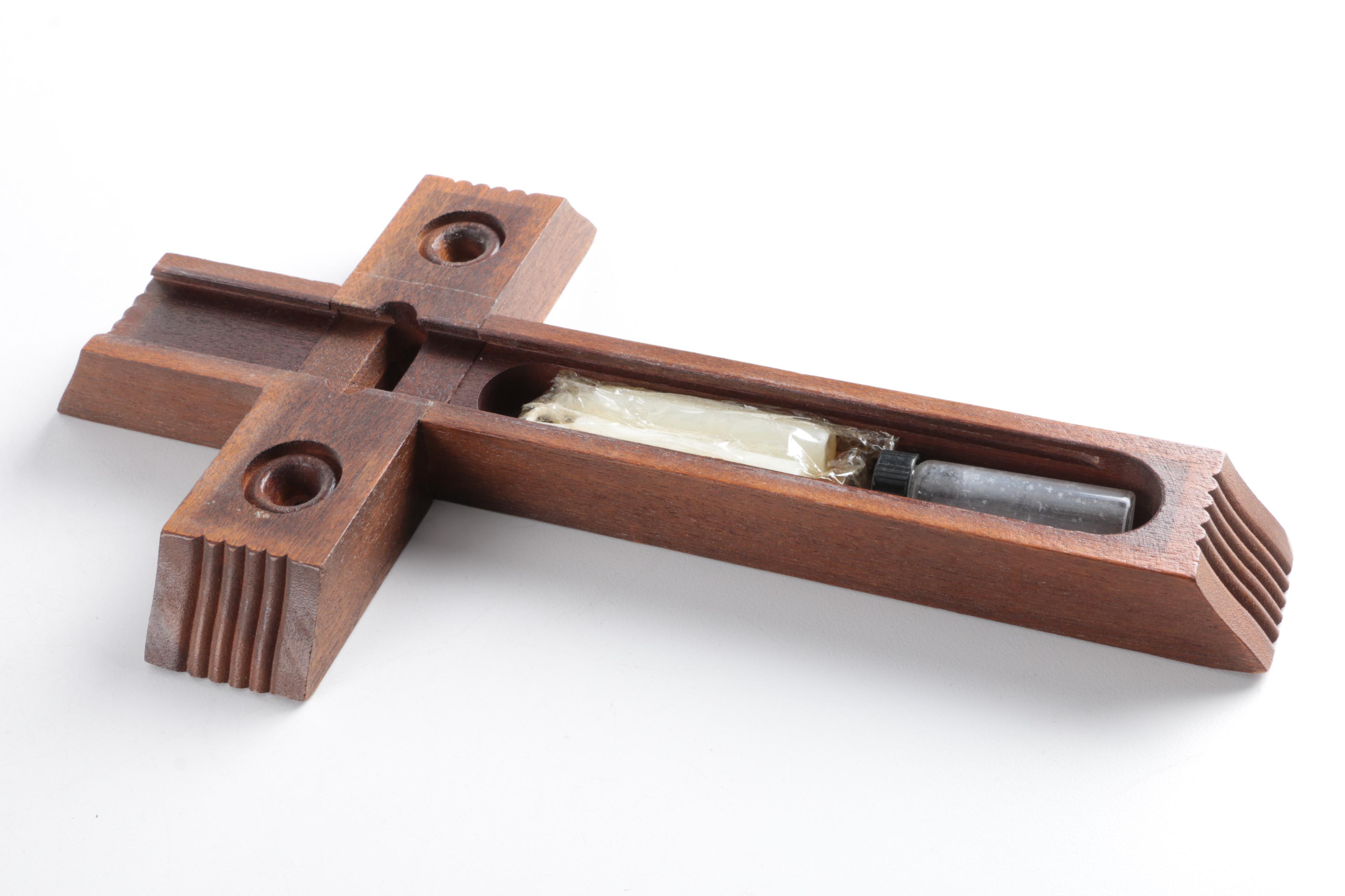 Vintage Crucifix Sick Call Box