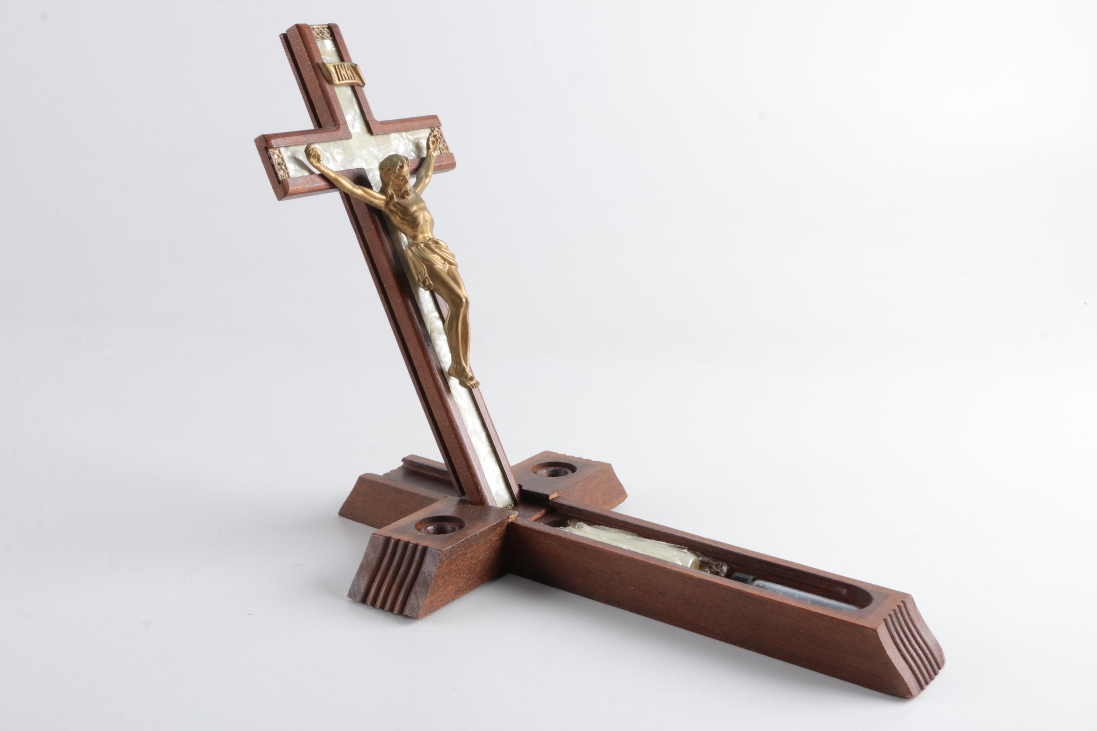 Vintage Crucifix Sick Call Box