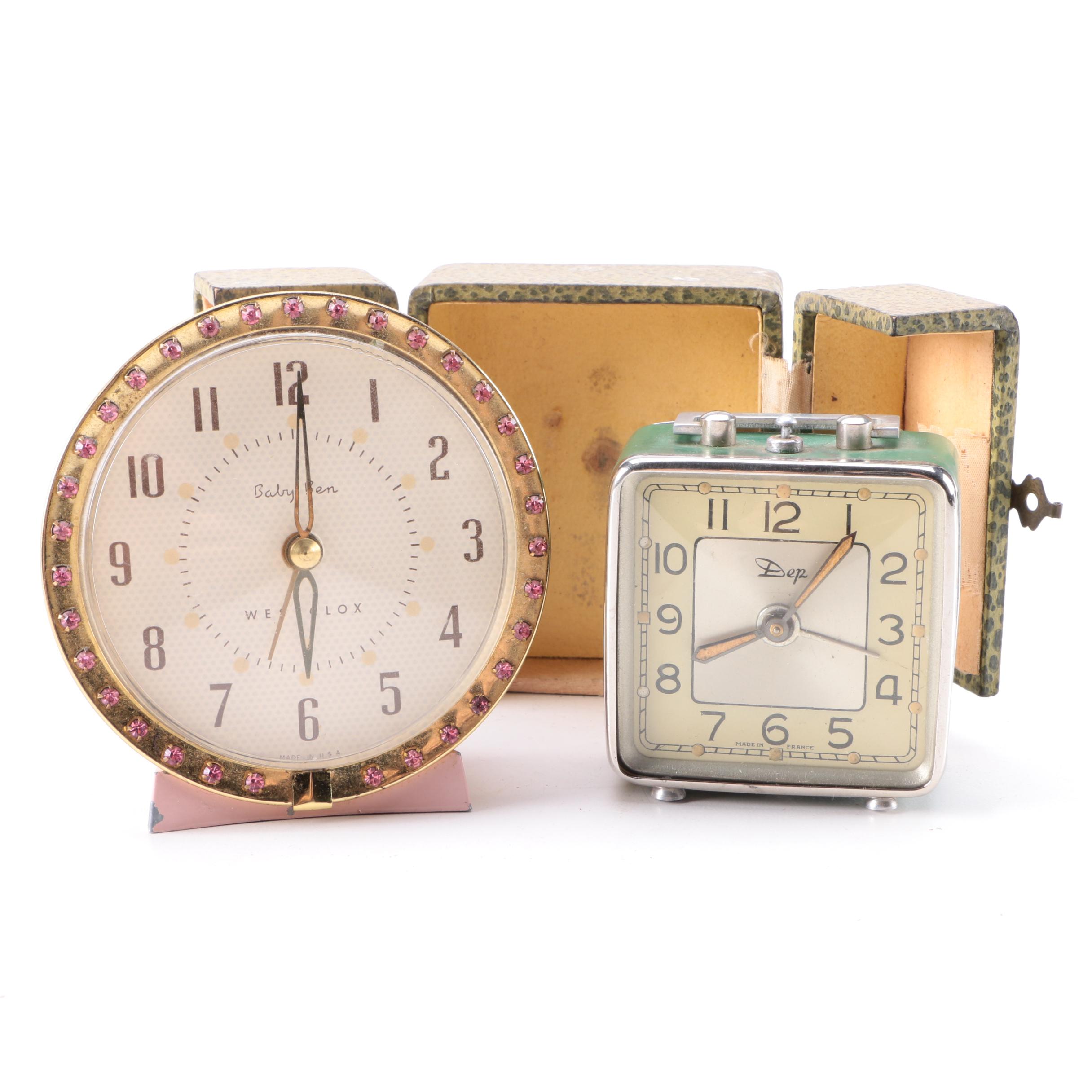Westclox and Dep Decorative Alarm Clocks