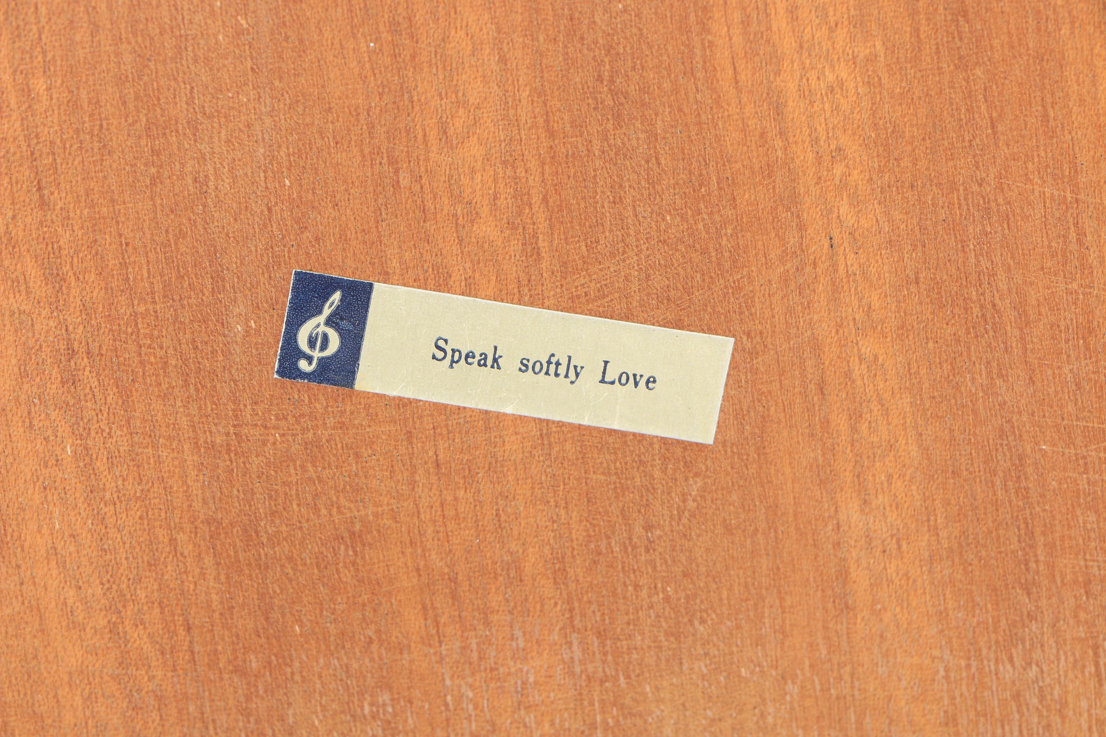 Music Box Accent Table with Marquetry Top