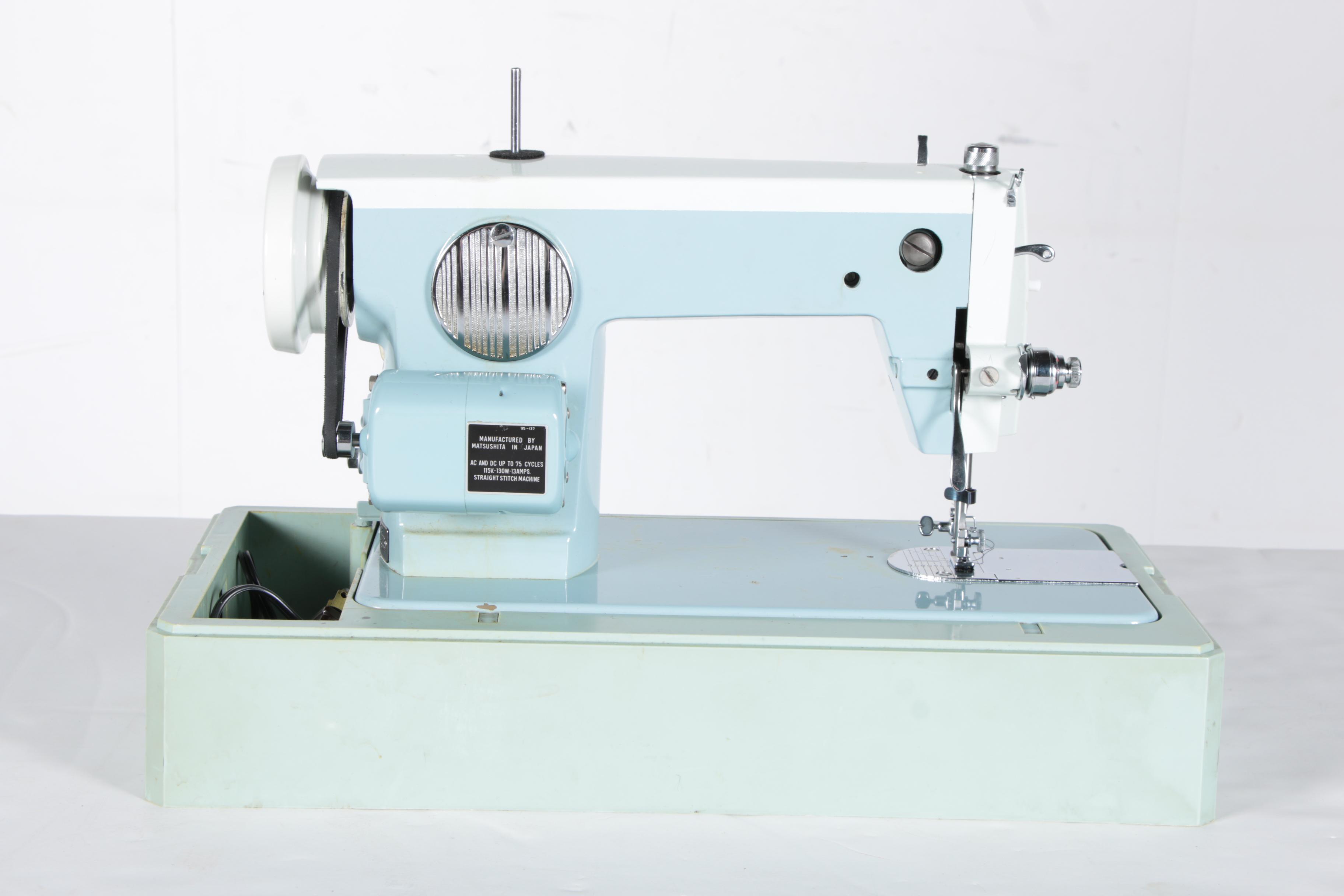 Vintage Universal Brand Sewing Machine with Case
