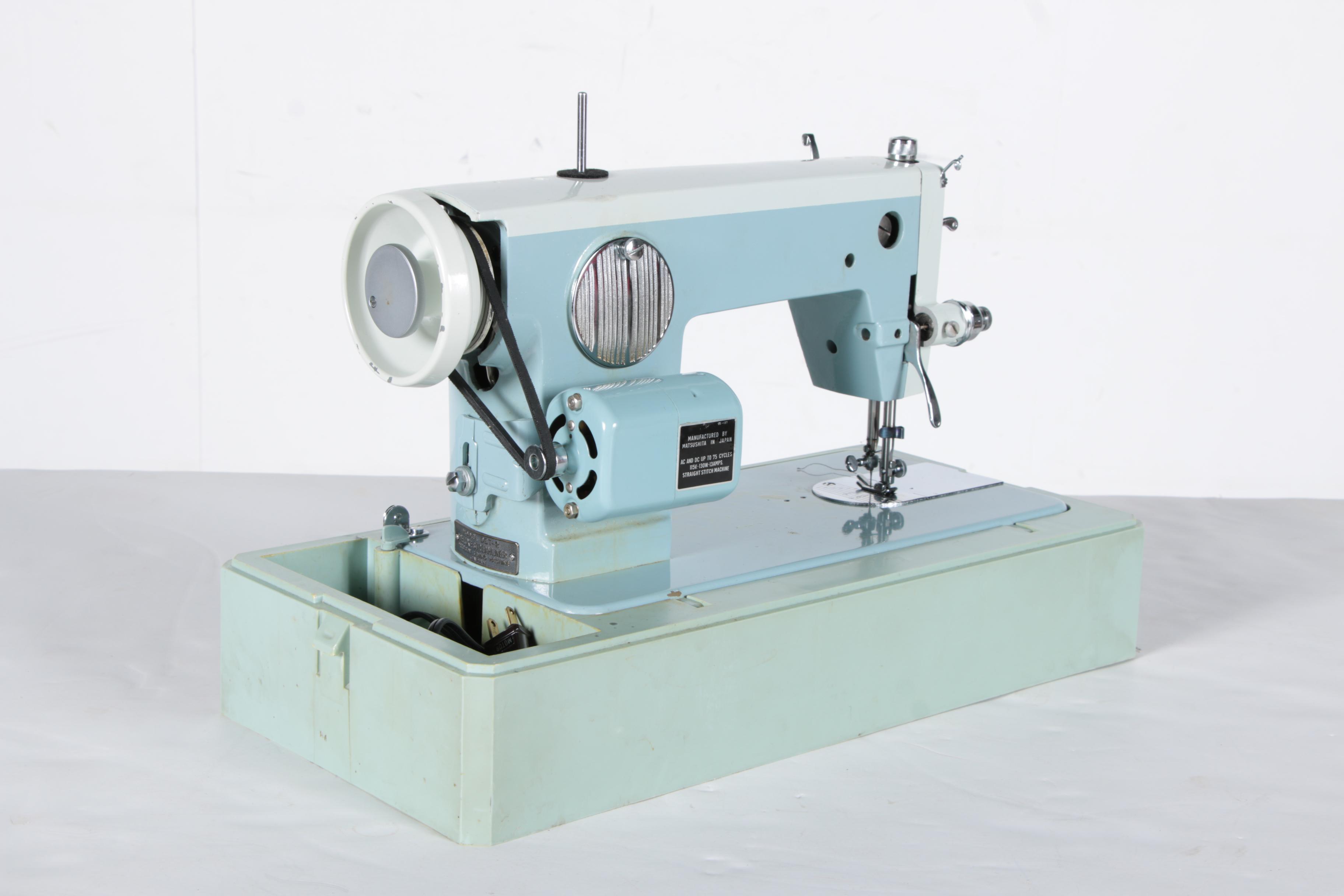 Vintage Universal Brand Sewing Machine with Case