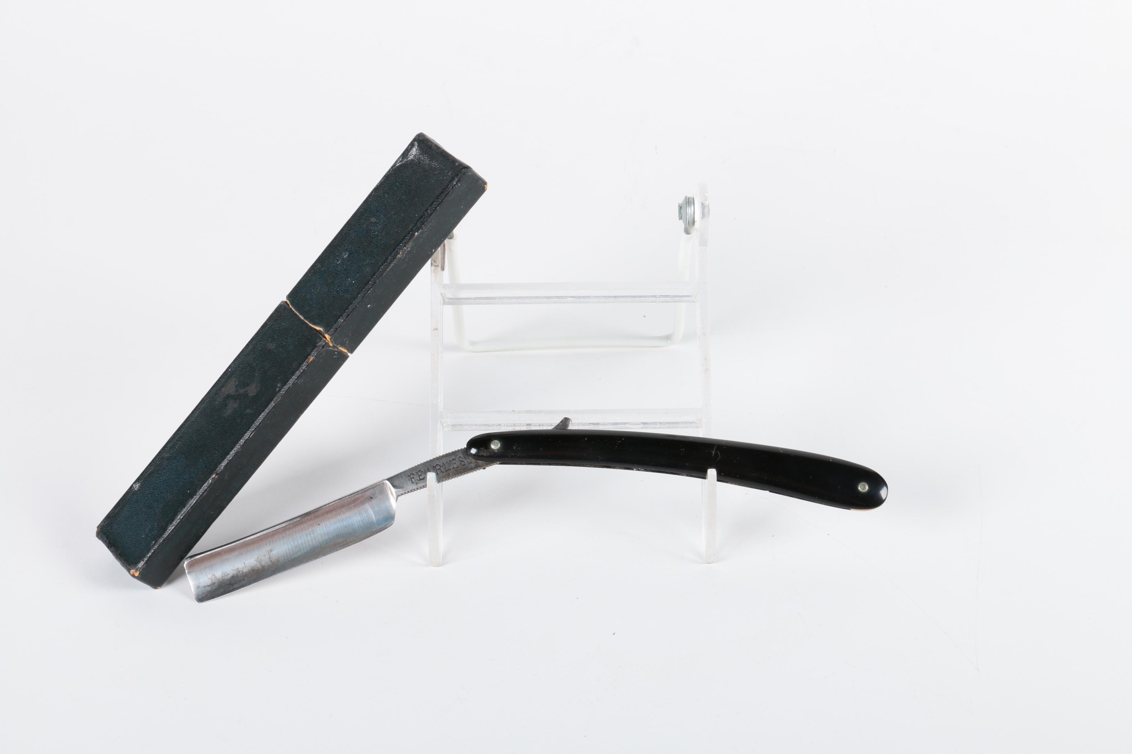 Vintage AO Goggles and Stern Barbers Straight Razor